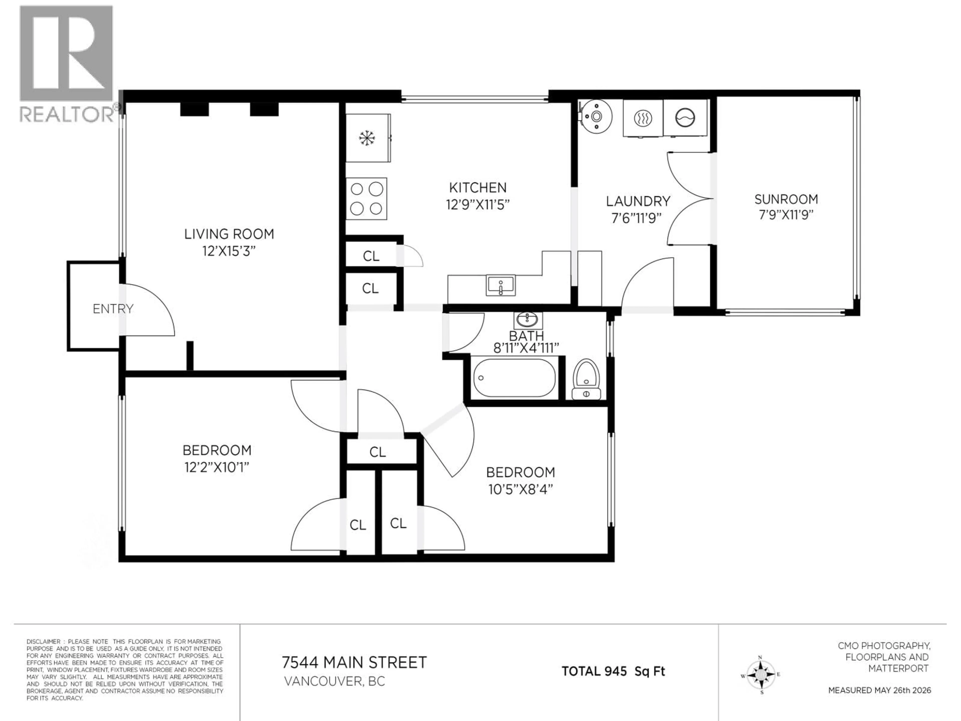 Floor plan for 7544 MAIN STREET, Vancouver British Columbia V5V3R6