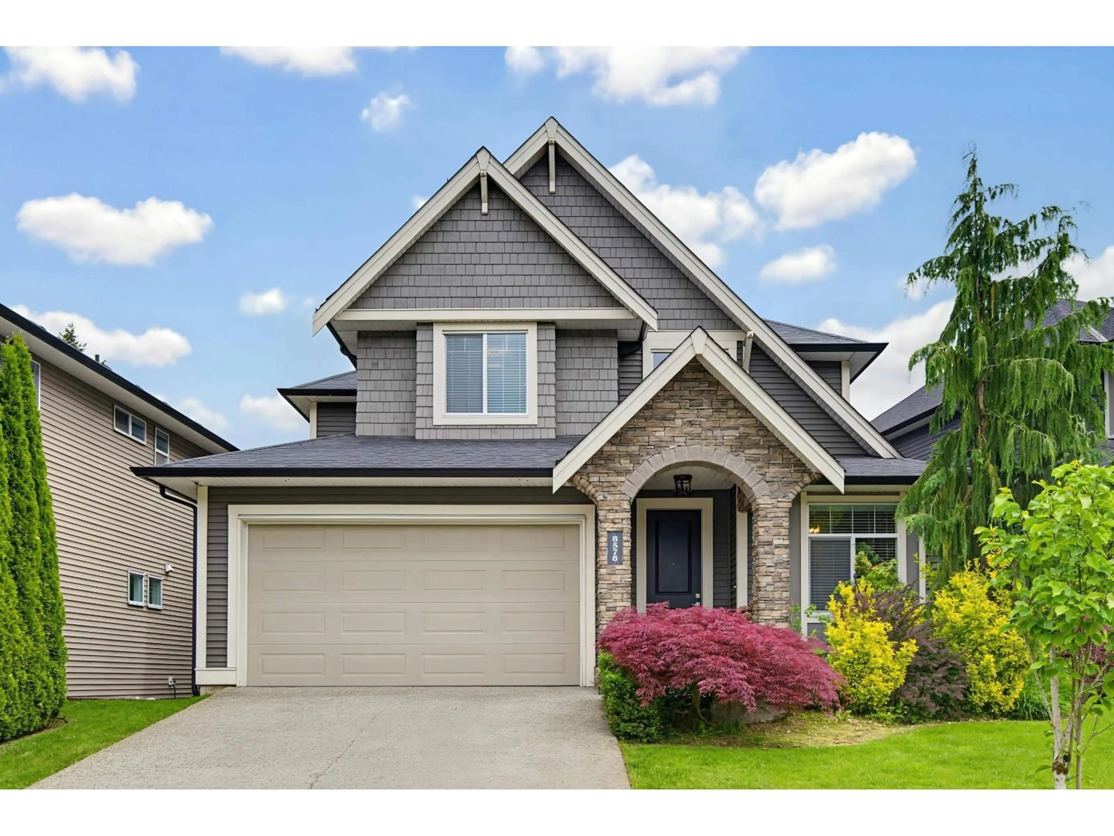 Home with vinyl exterior material, street for 8578 205B STREET, Langley British Columbia V2Y0P6
