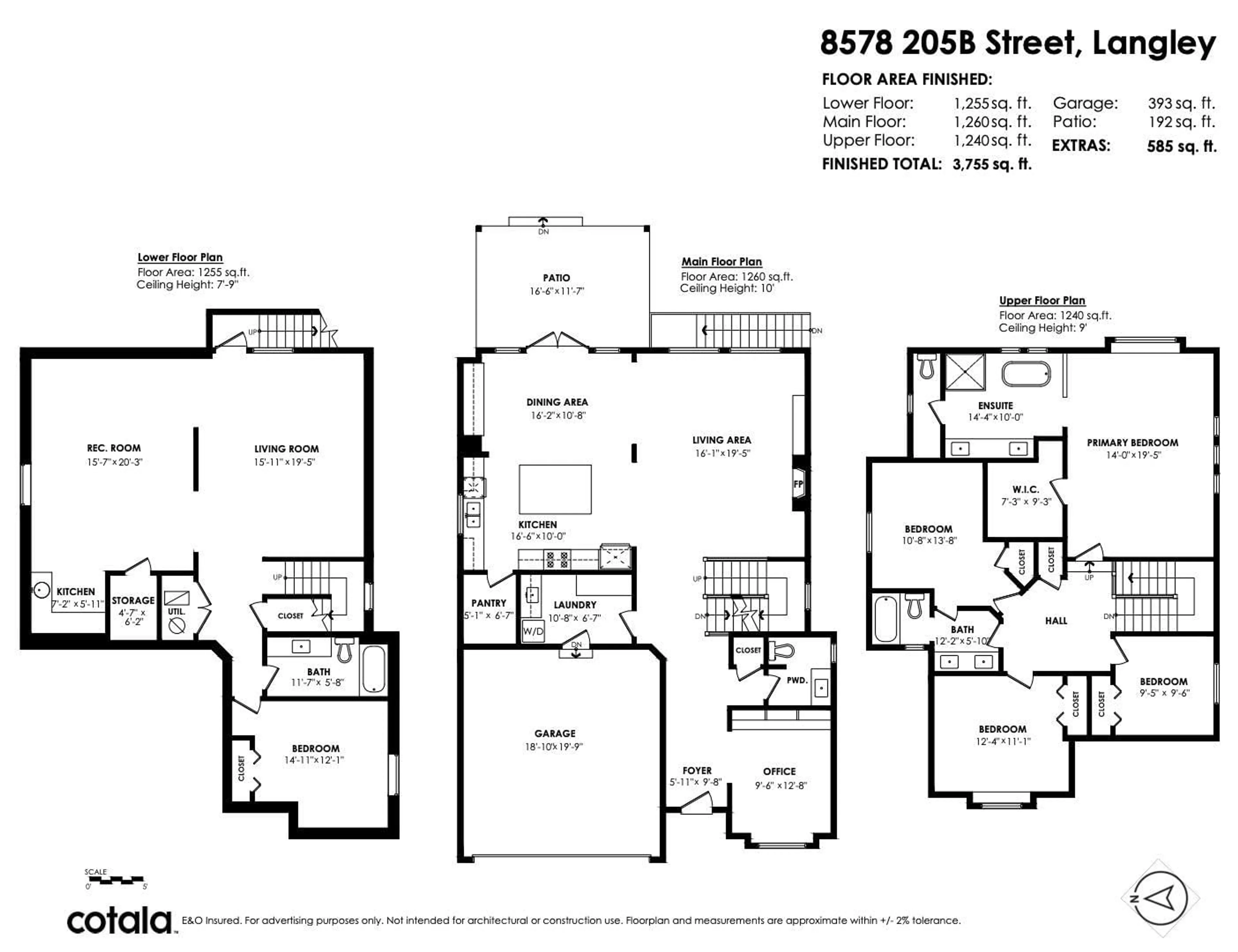 Floor plan for 8578 205B STREET, Langley British Columbia V2Y0P6
