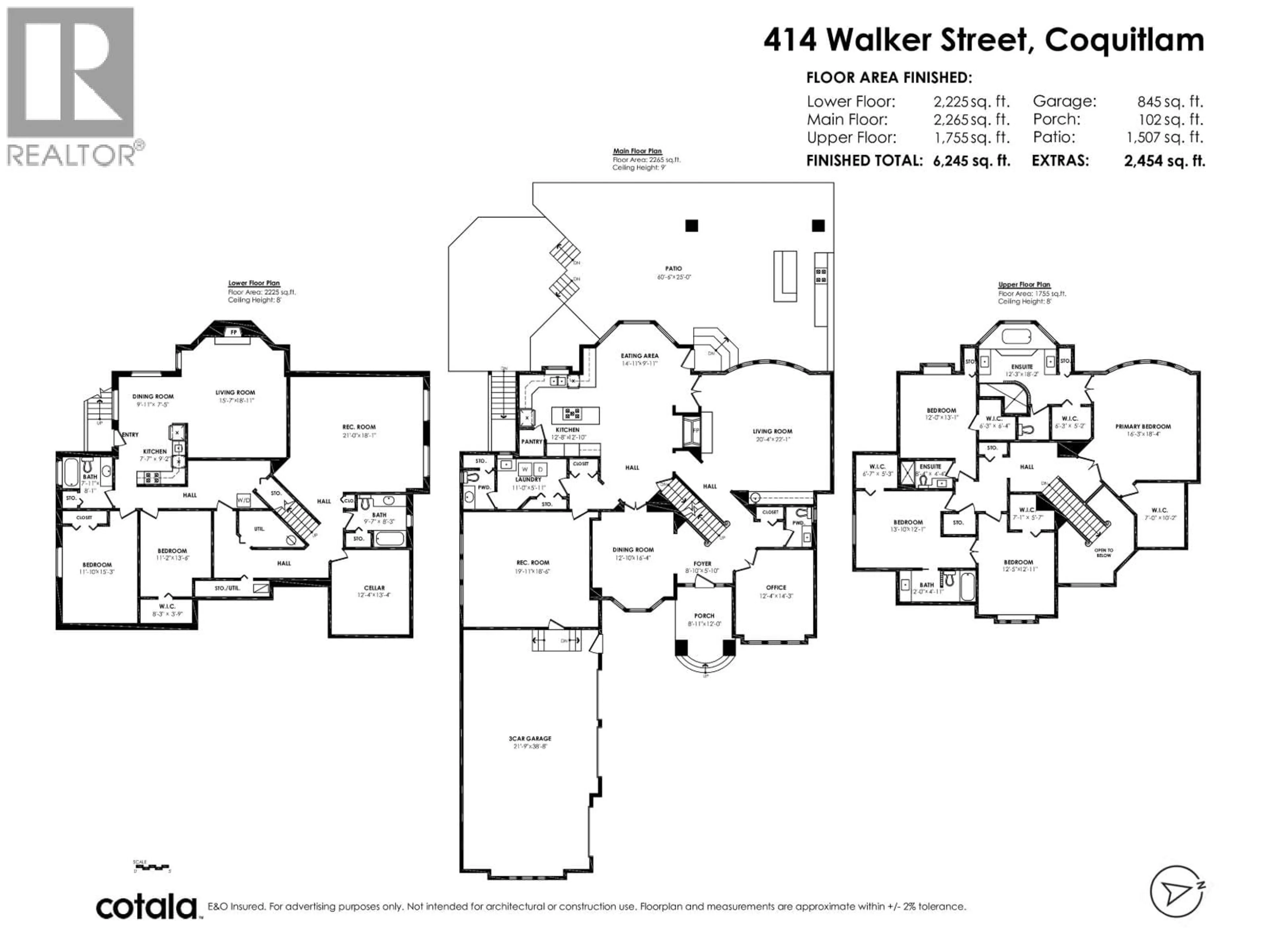 Floor plan for 414 WALKER STREET, Coquitlam British Columbia V3K4E3