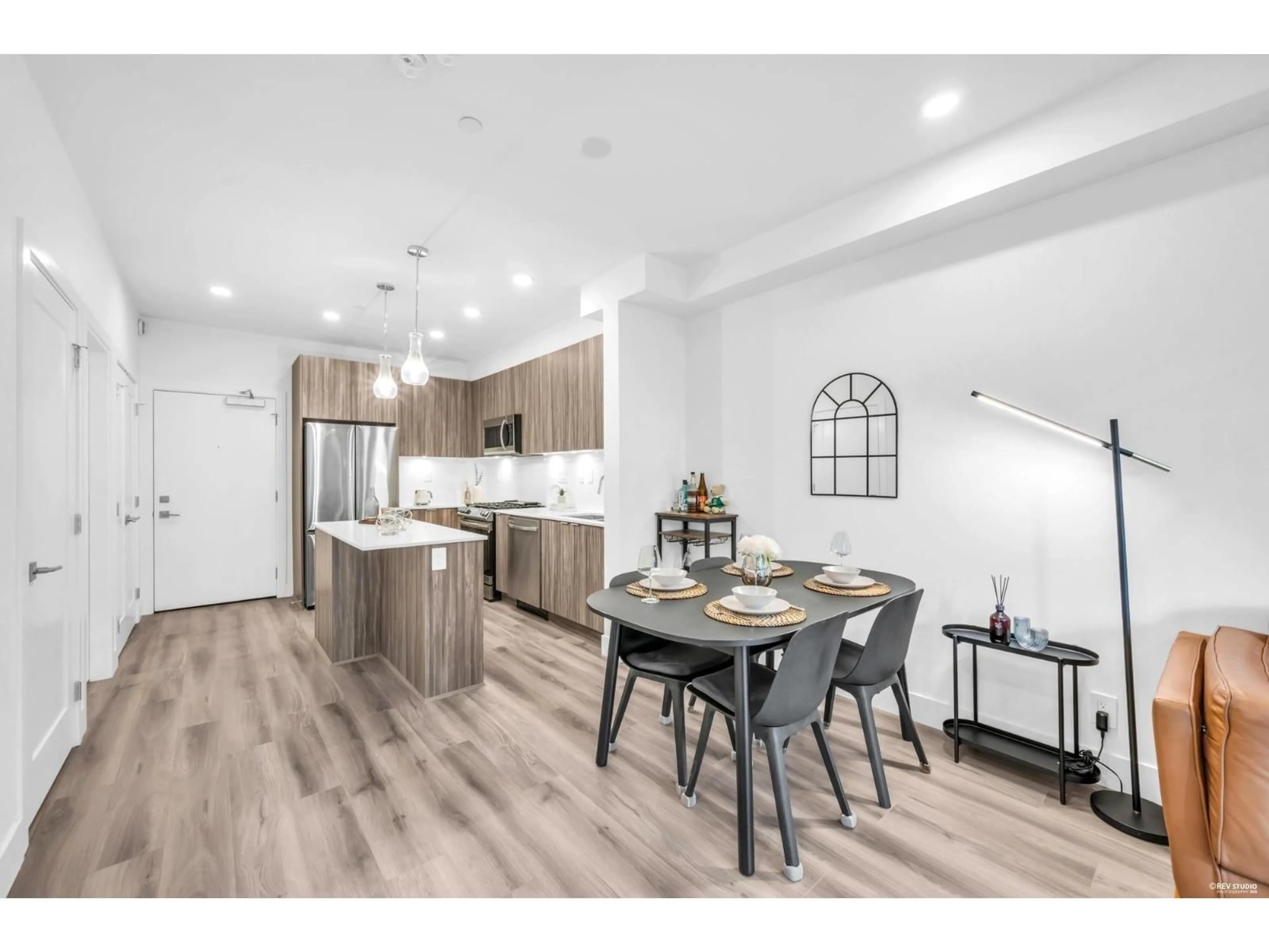Open concept kitchen, wood/laminate floor for A310 - 8447 202 STREET, Langley British Columbia V2Y4K2