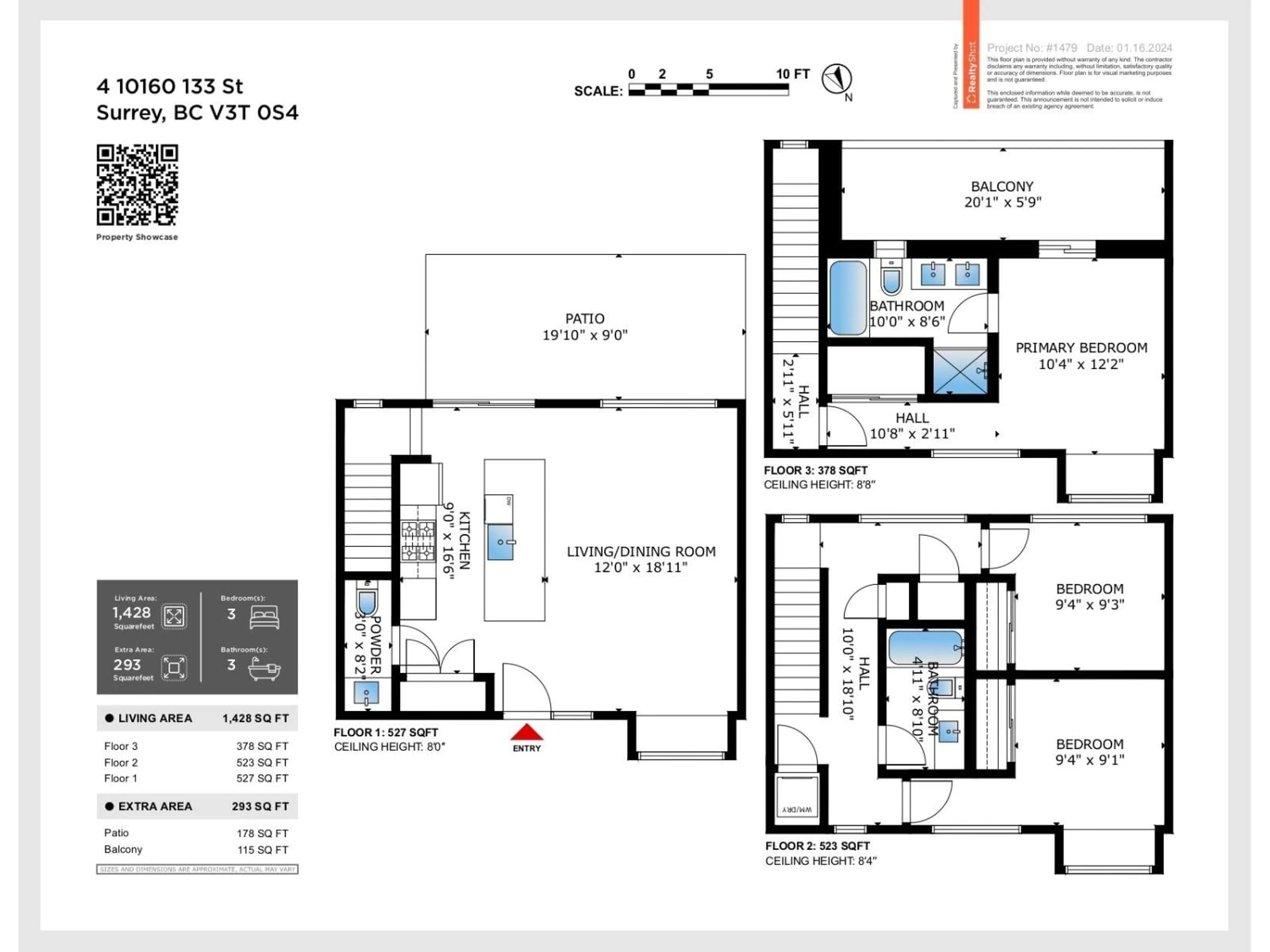 Floor plan for 4 - 10160 133 STREET, Surrey British Columbia V3T0S4