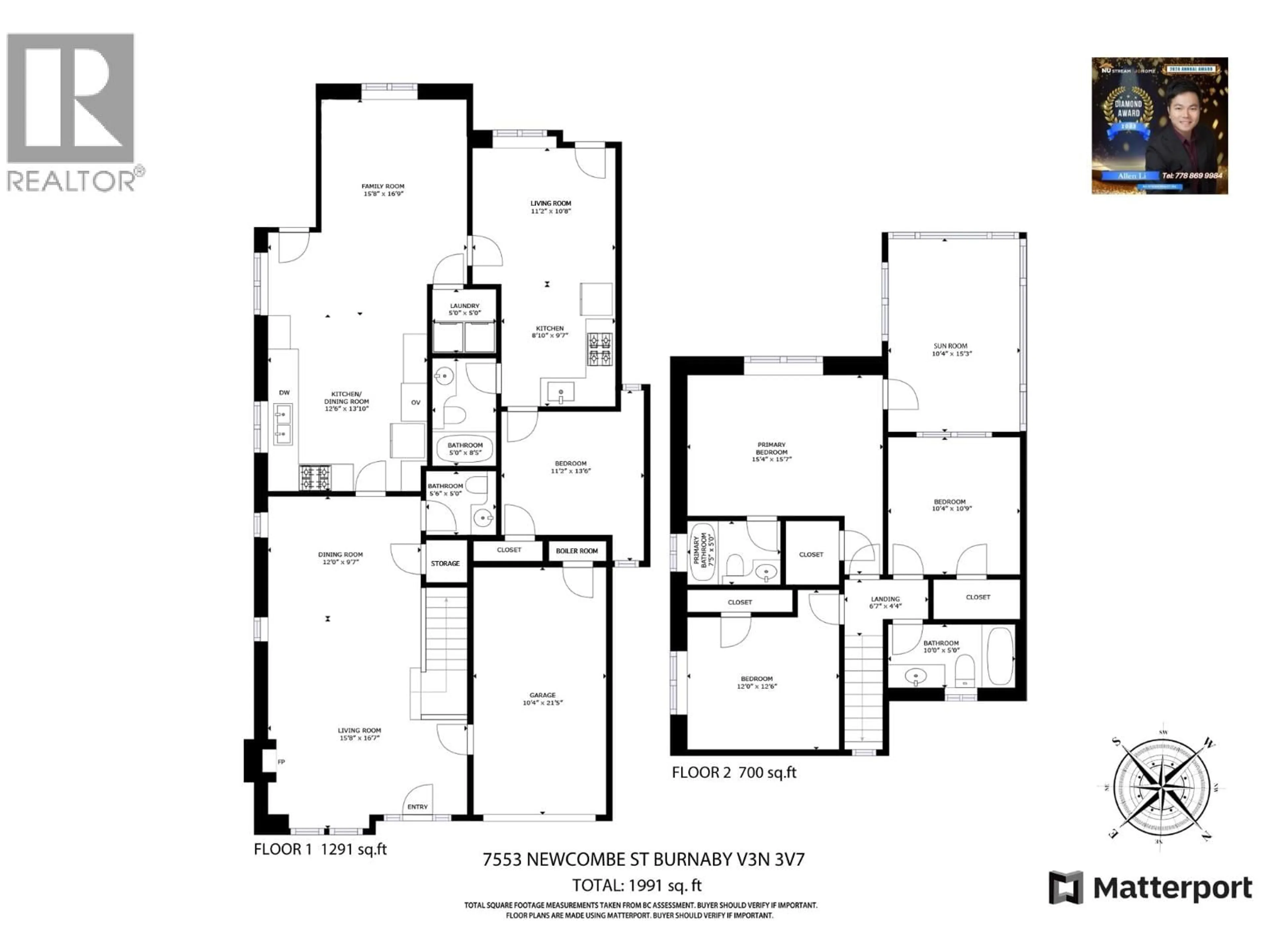 Floor plan for 7553 NEWCOMBE STREET, Burnaby British Columbia V3N3V7