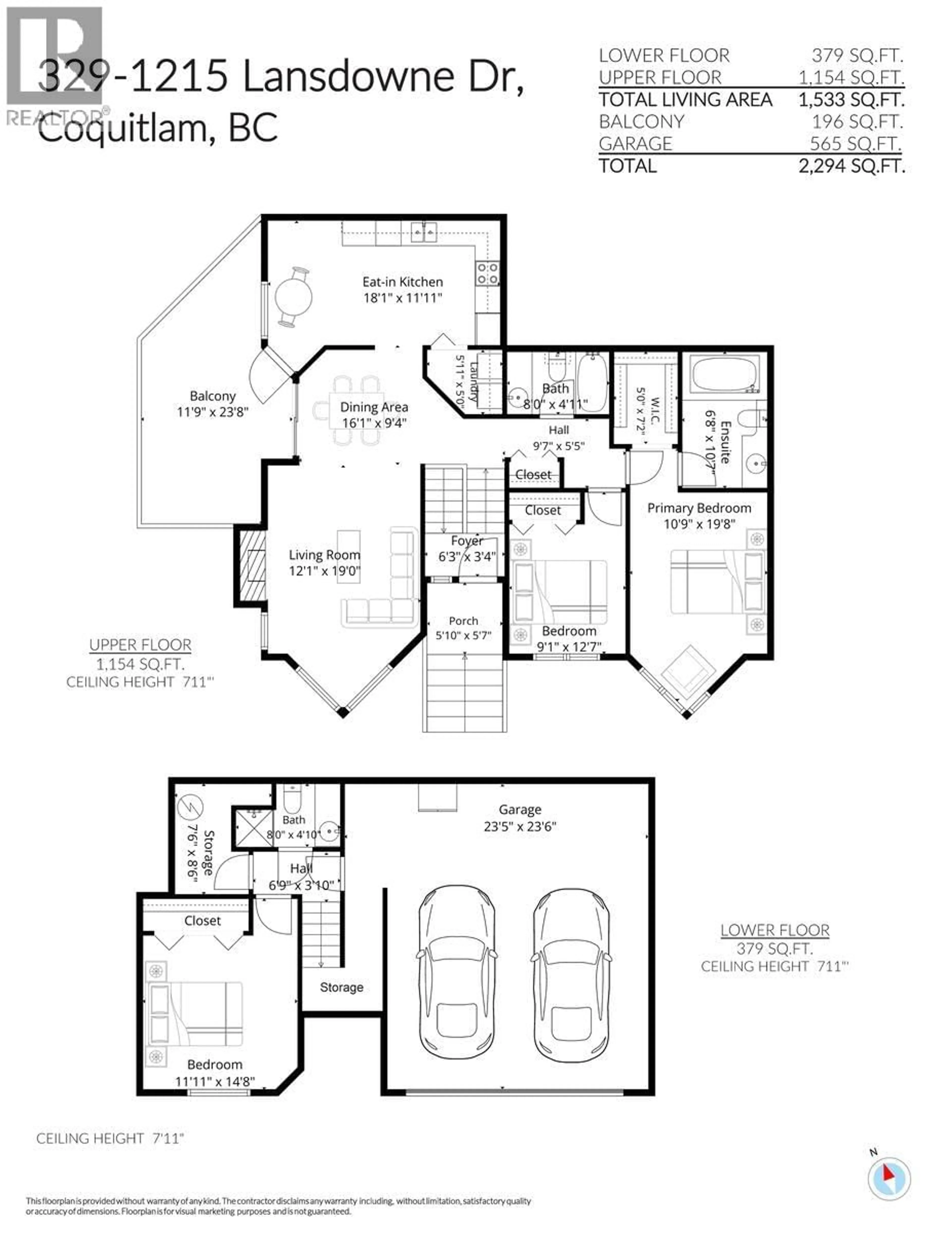 Floor plan for 329 - 1215 LANSDOWNE DRIVE, Coquitlam British Columbia V3E2P6