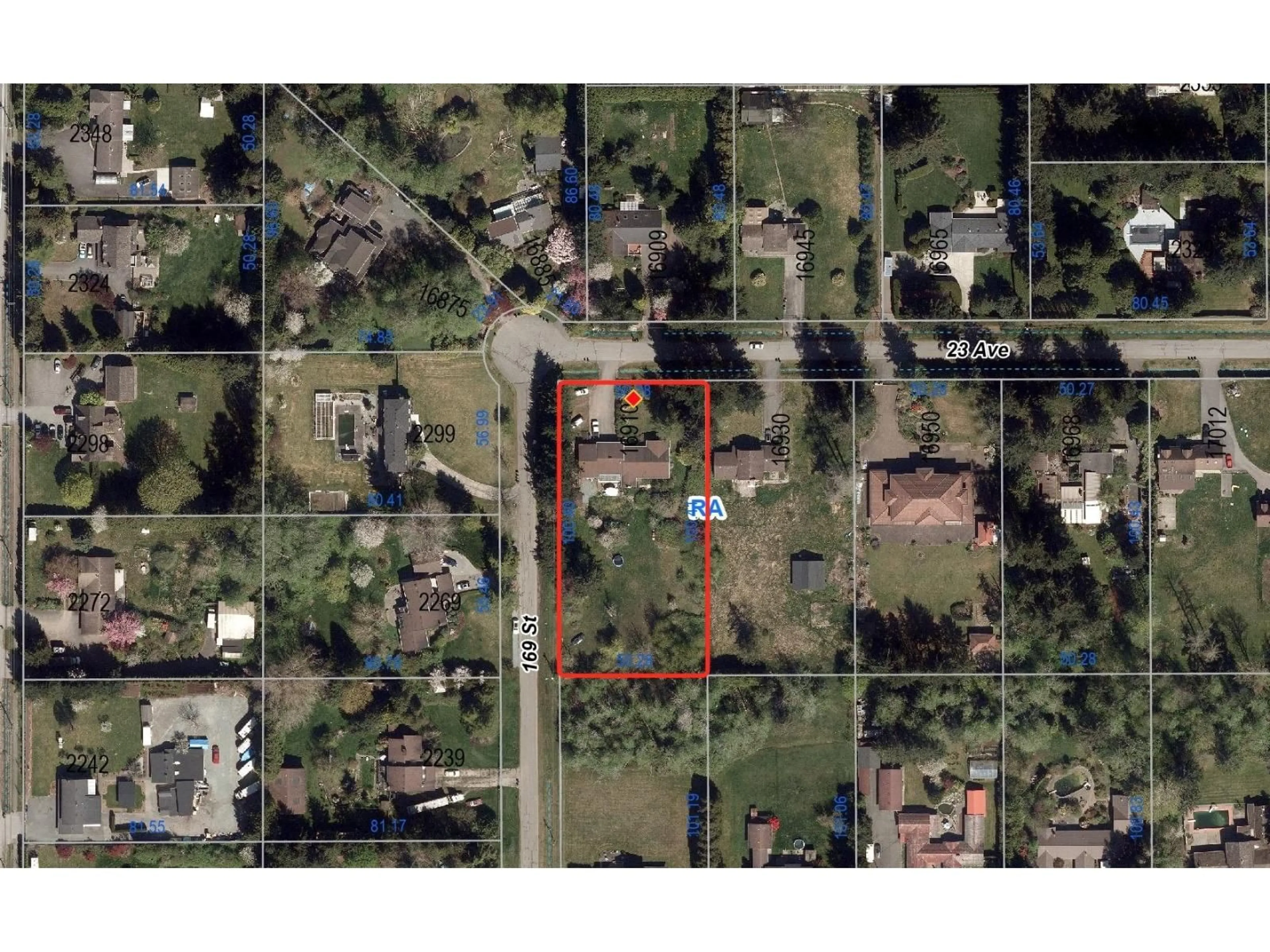 A pic from outside/outdoor area/front of a property/back of a property/a pic from drone, street for 16910 23 AVENUE, Surrey British Columbia V3Z9Z2