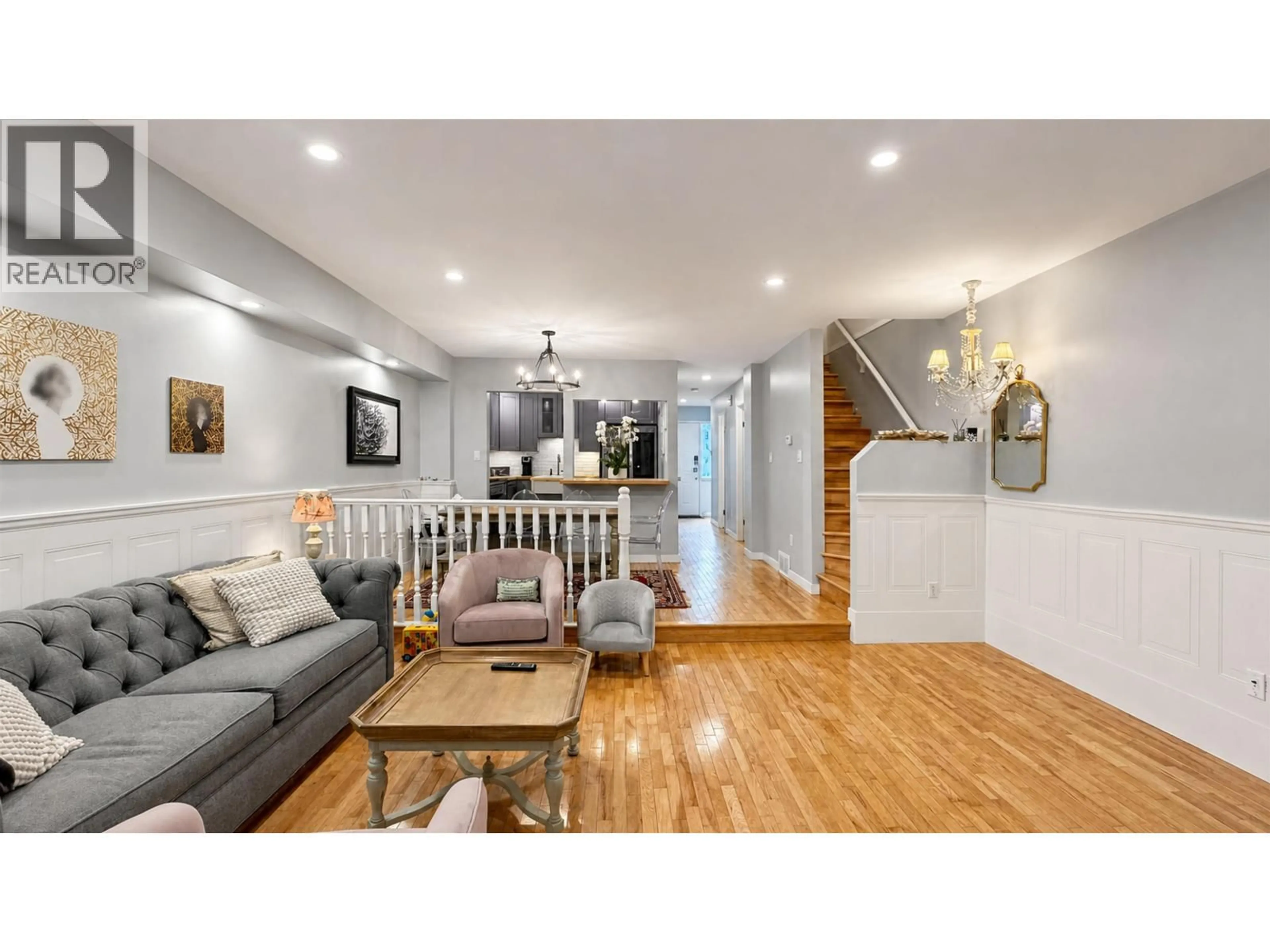 Living room with furniture, wood/laminate floor for 3938 INDIAN RIVER DRIVE, North Vancouver British Columbia V7G2G9