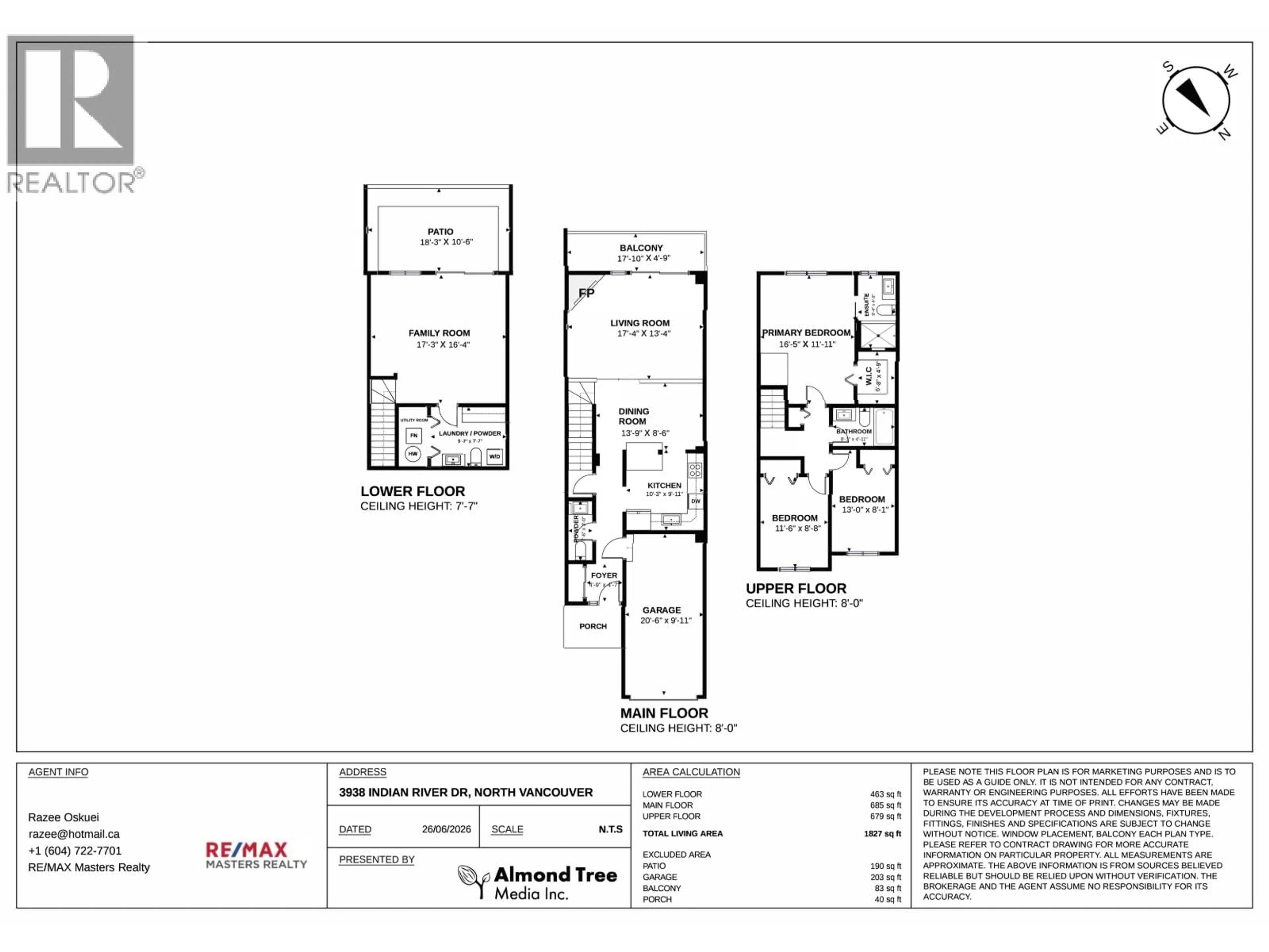 Floor plan for 3938 INDIAN RIVER DRIVE, North Vancouver British Columbia V7G2G9