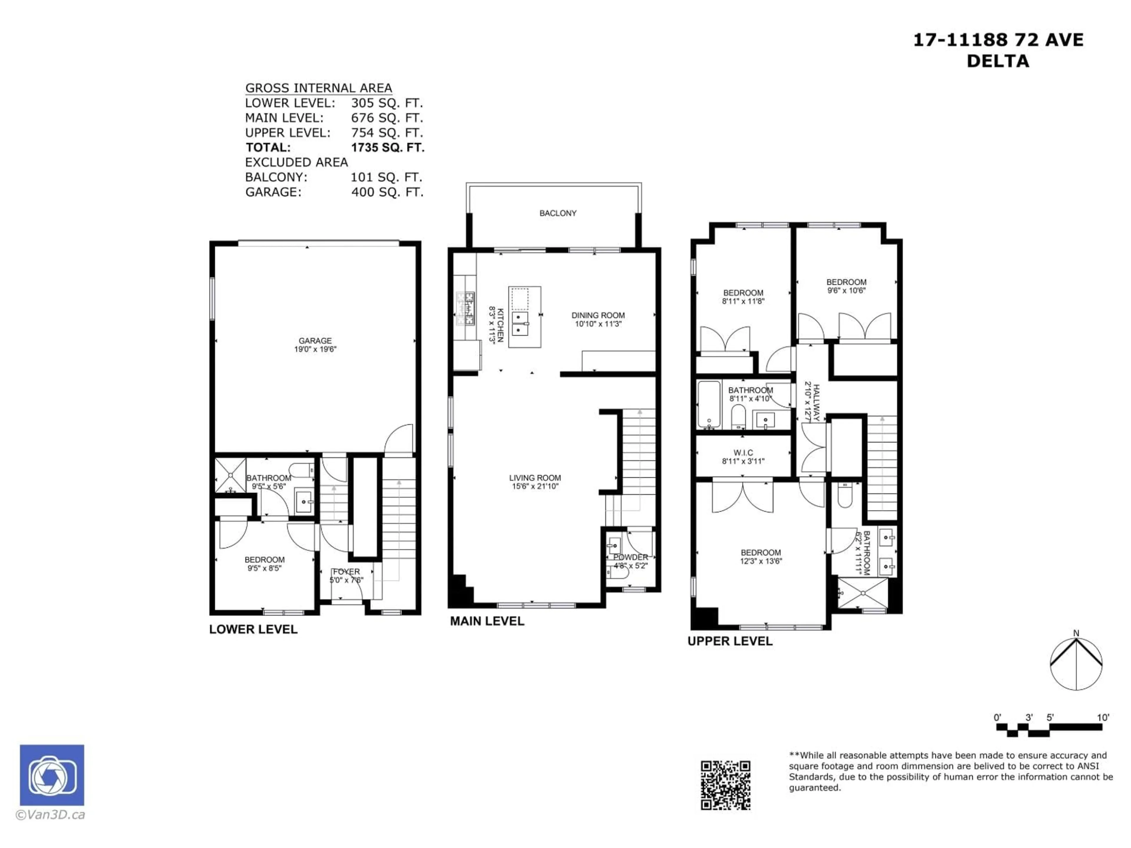 Floor plan for 17 - 11188 72 AVENUE, Delta British Columbia V4E0A5