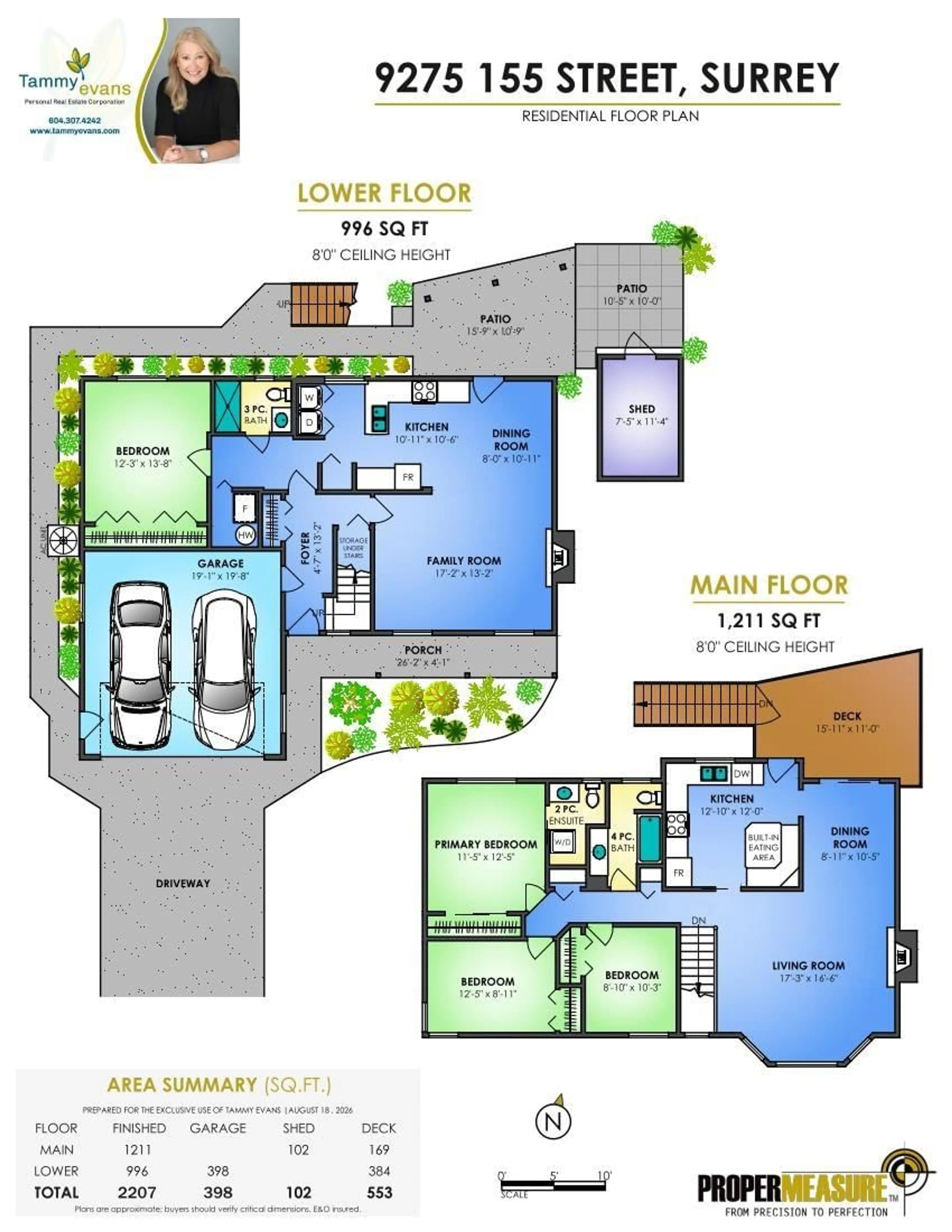 Floor plan for 9275 155 STREET, Surrey British Columbia V3R9B3