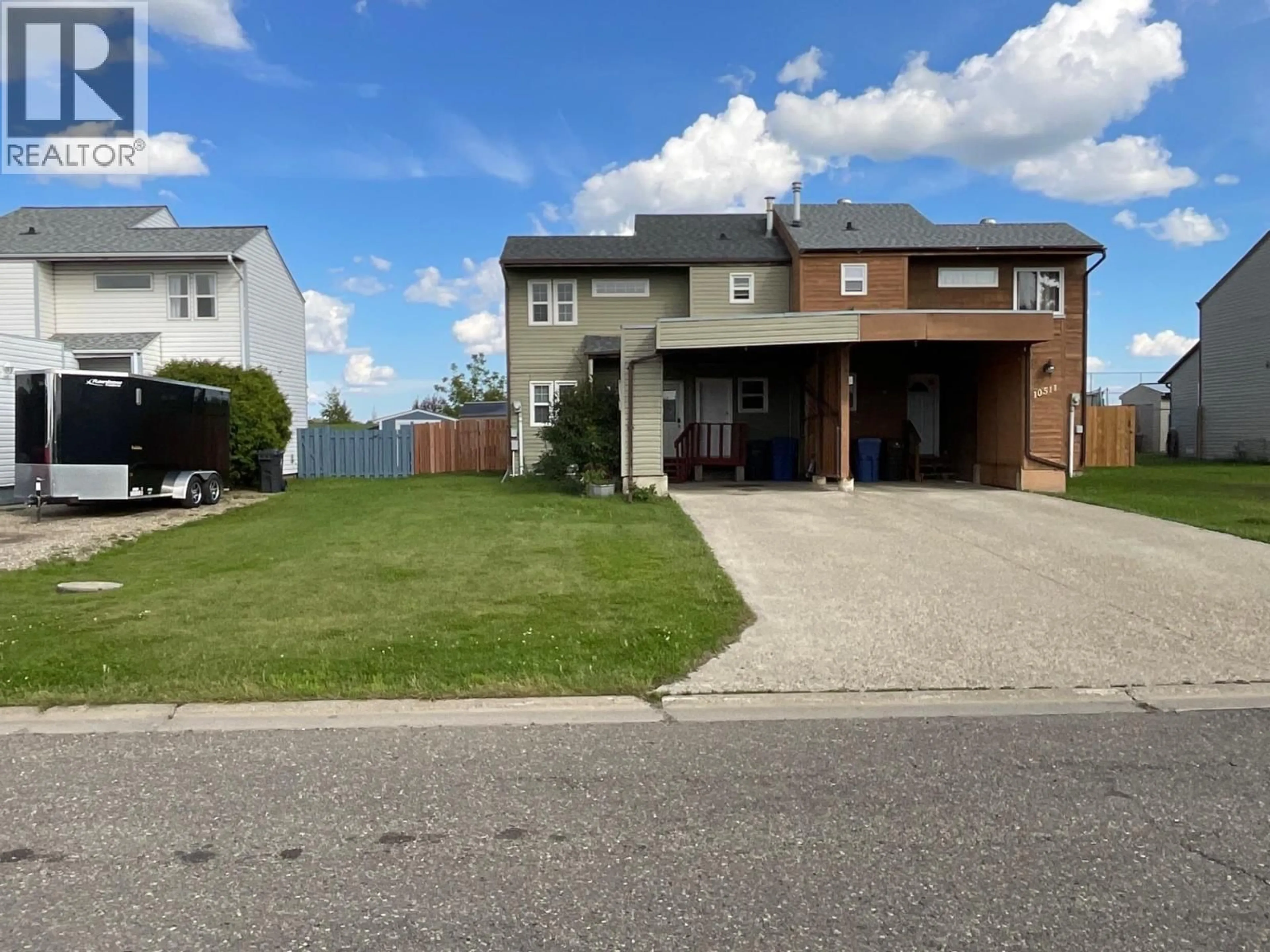 A pic from outside/outdoor area/front of a property/back of a property/a pic from drone, street for 10513 88A STREET, Fort St. John British Columbia V1J5X8