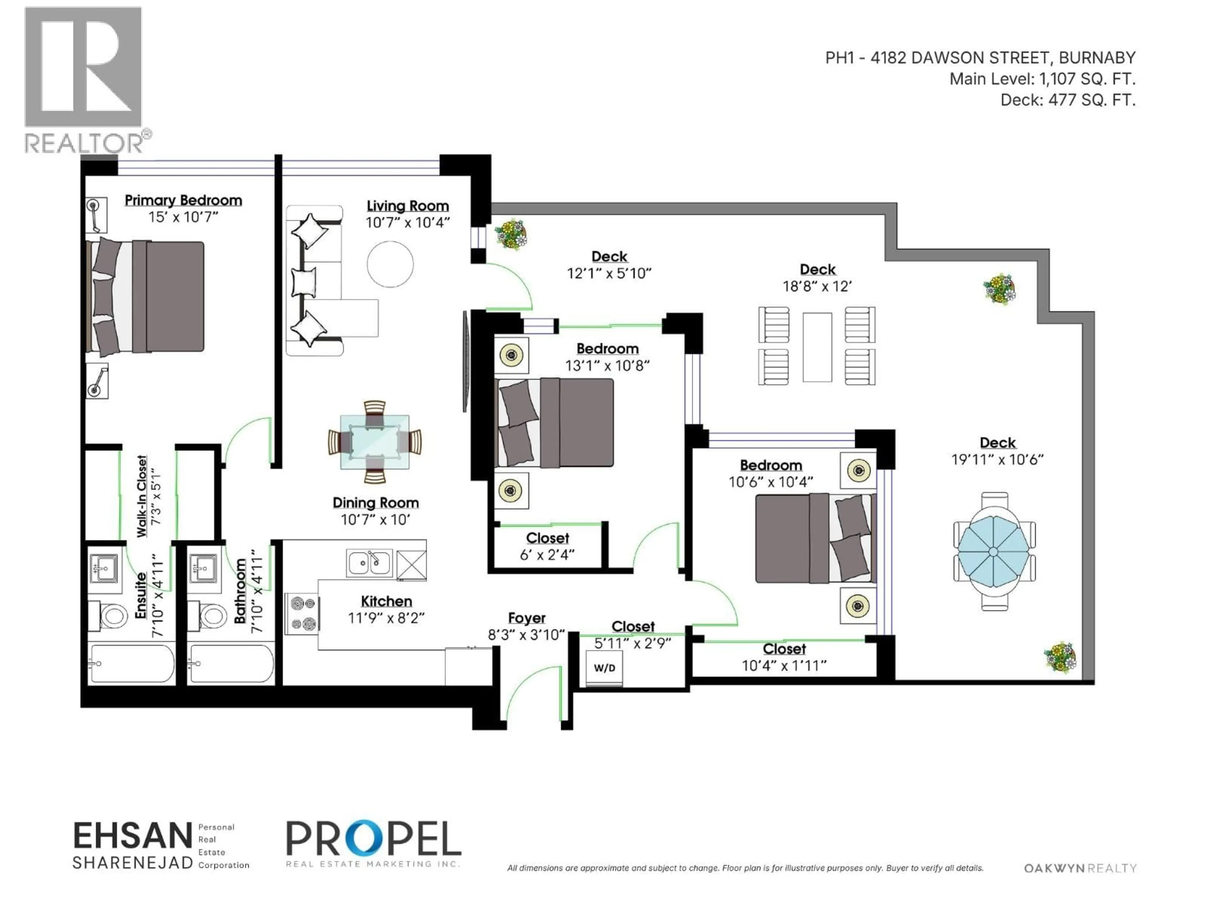 Floor plan for PH1 - 4182 DAWSON STREET, Burnaby British Columbia V5C0A2