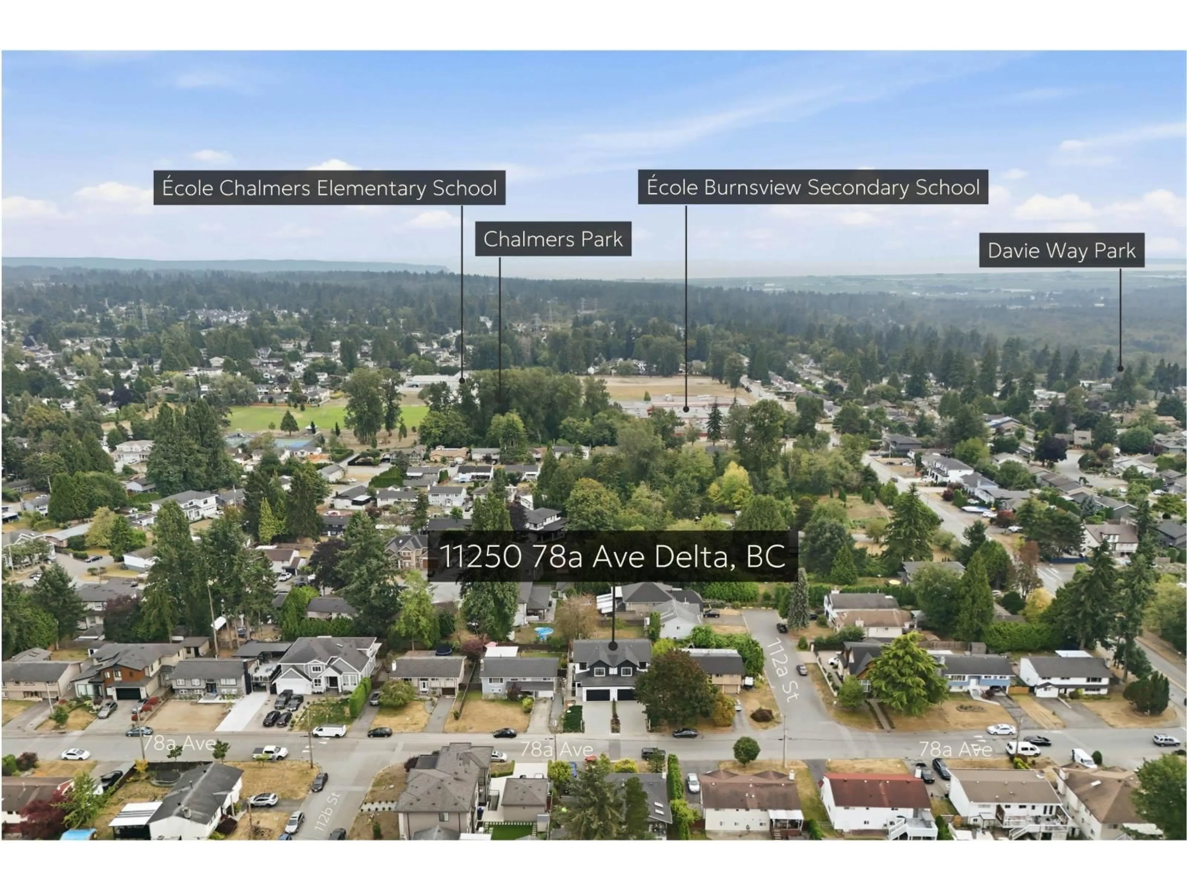 A pic from outside/outdoor area/front of a property/back of a property/a pic from drone, unknown for 11250 78A AVENUE, Delta British Columbia V4C1P5