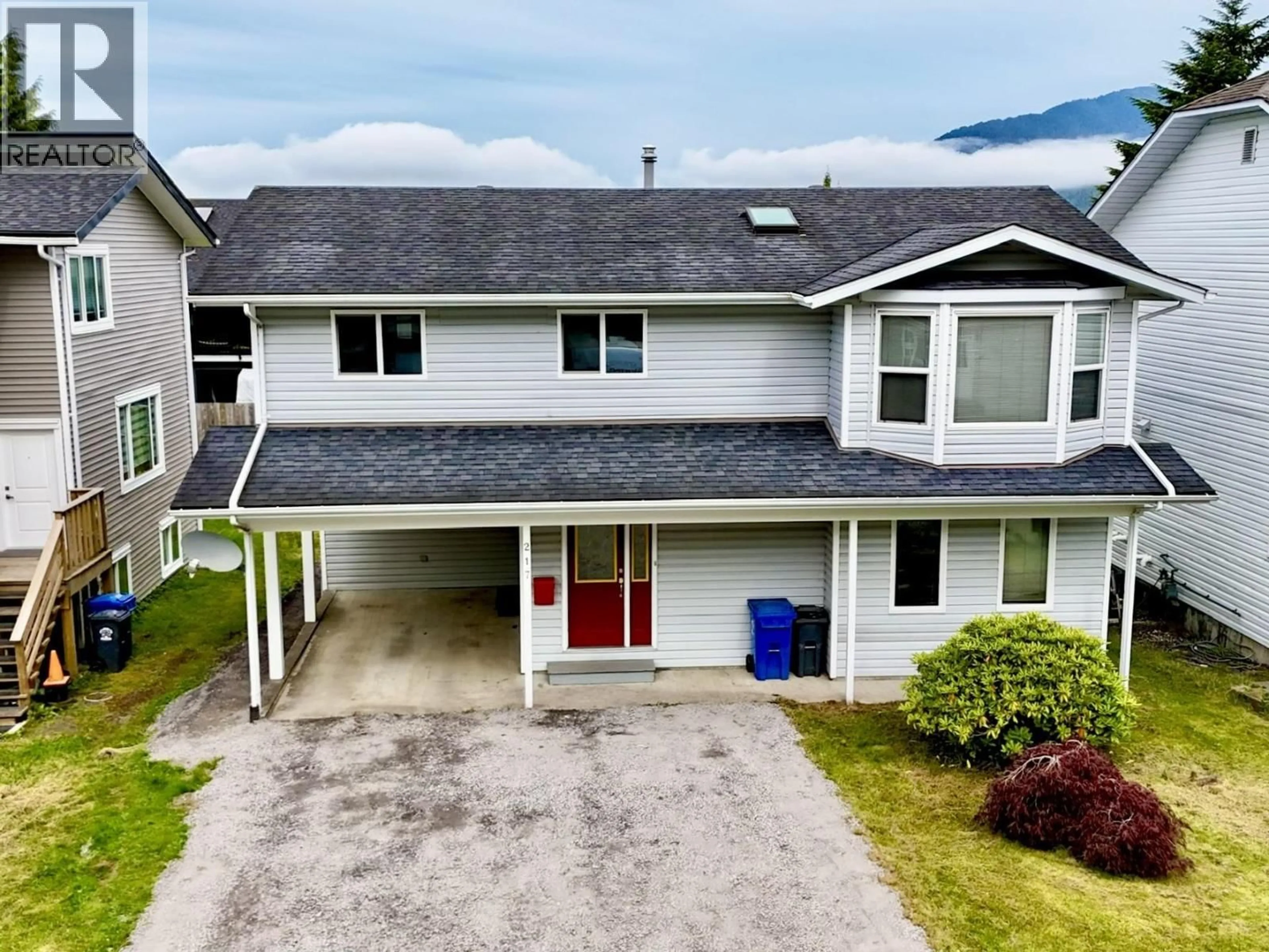 A pic from outside/outdoor area/front of a property/back of a property/a pic from drone, mountain view for 217 CORMORANT ROAD, Prince Rupert British Columbia V8J4E6