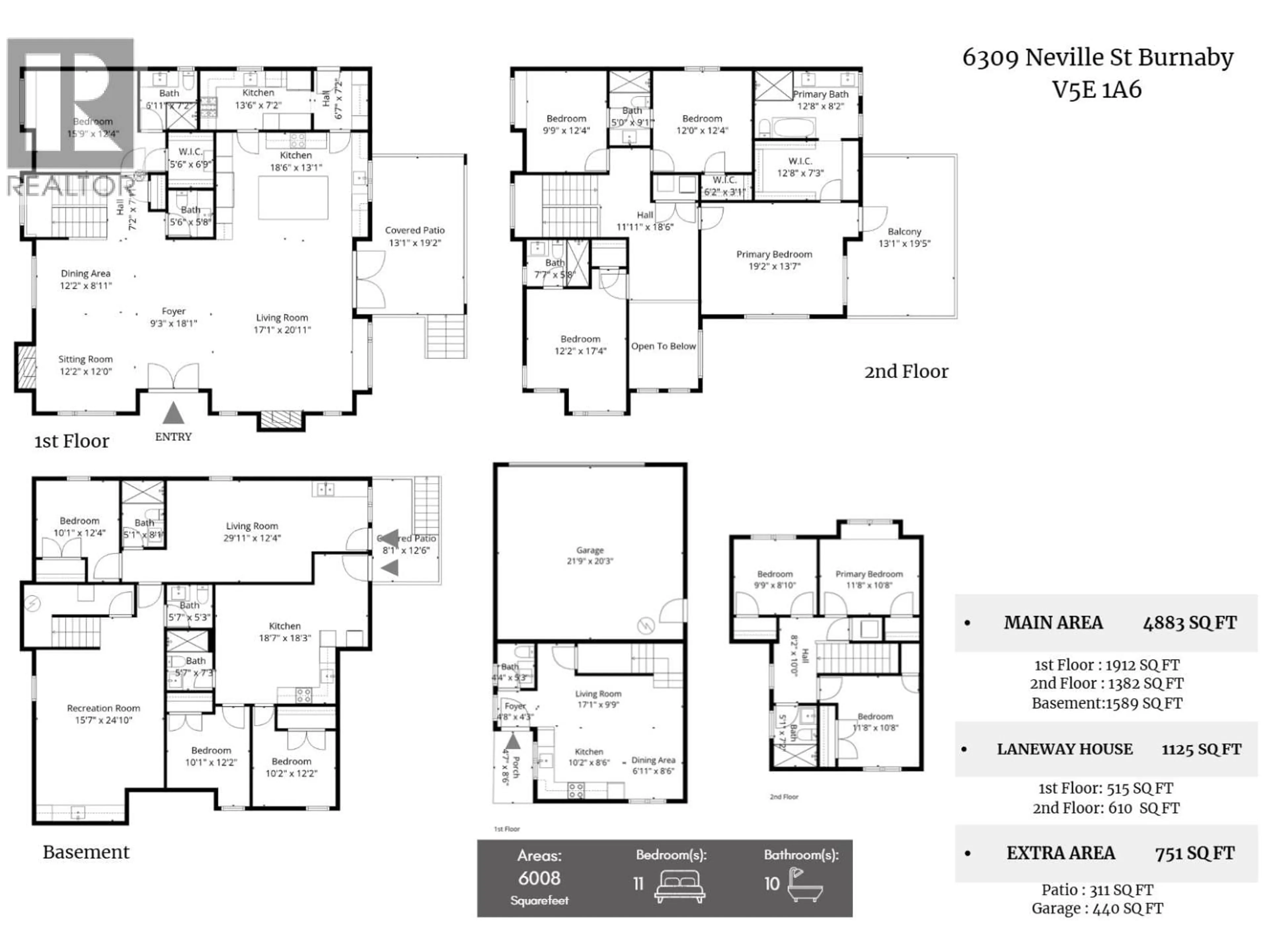 Floor plan for 6309 NEVILLE STREET, Burnaby British Columbia V5E1A6