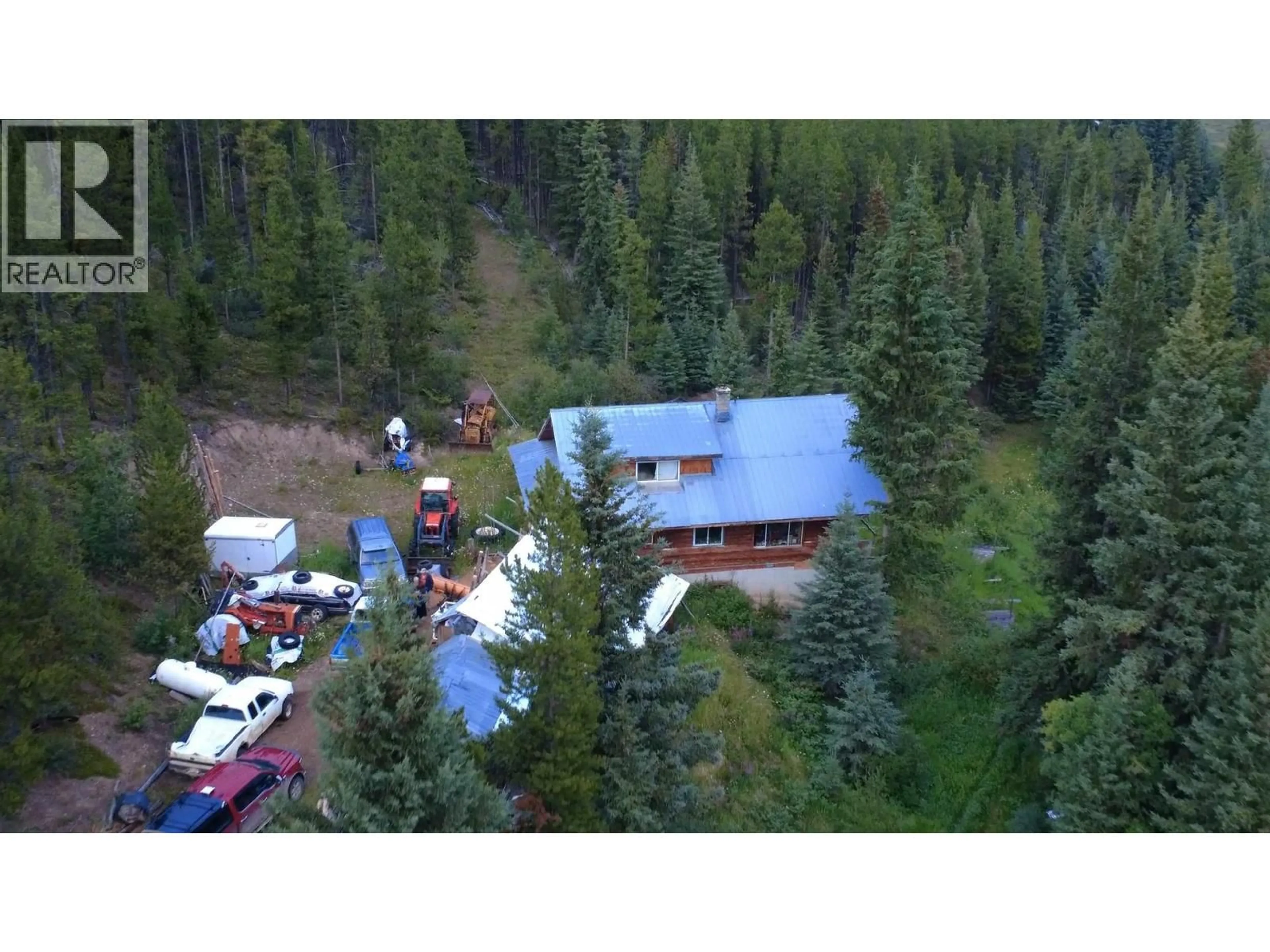 A pic from outside/outdoor area/front of a property/back of a property/a pic from drone, forest/trees view for 8351 TZENZAICUT LAKE FOREST SERVICE ROAD, Quesnel British Columbia V2J3H9