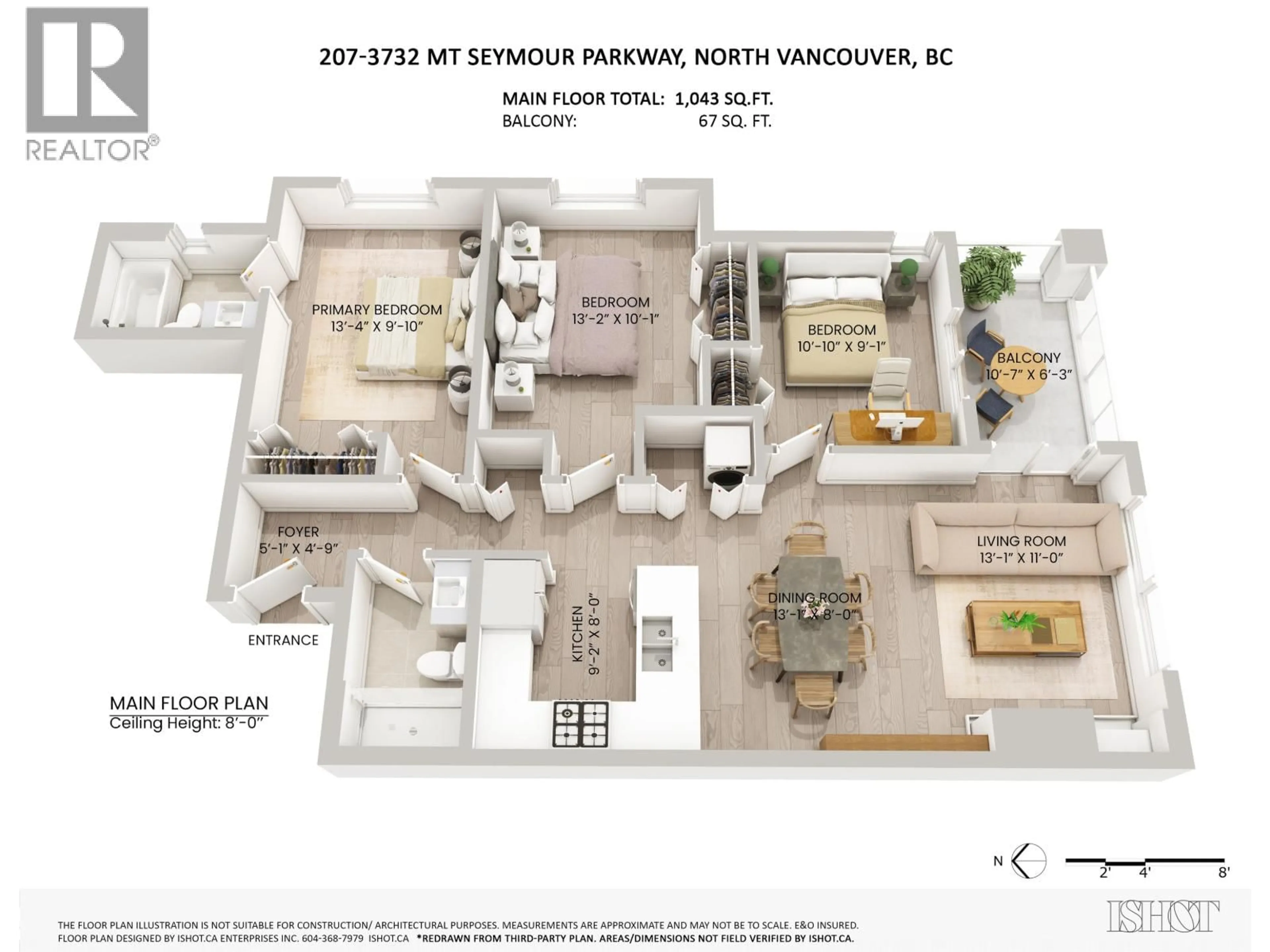 Floor plan for 207 - 3732 MT SEYMOUR PARKWAY, North Vancouver British Columbia V7G1C3