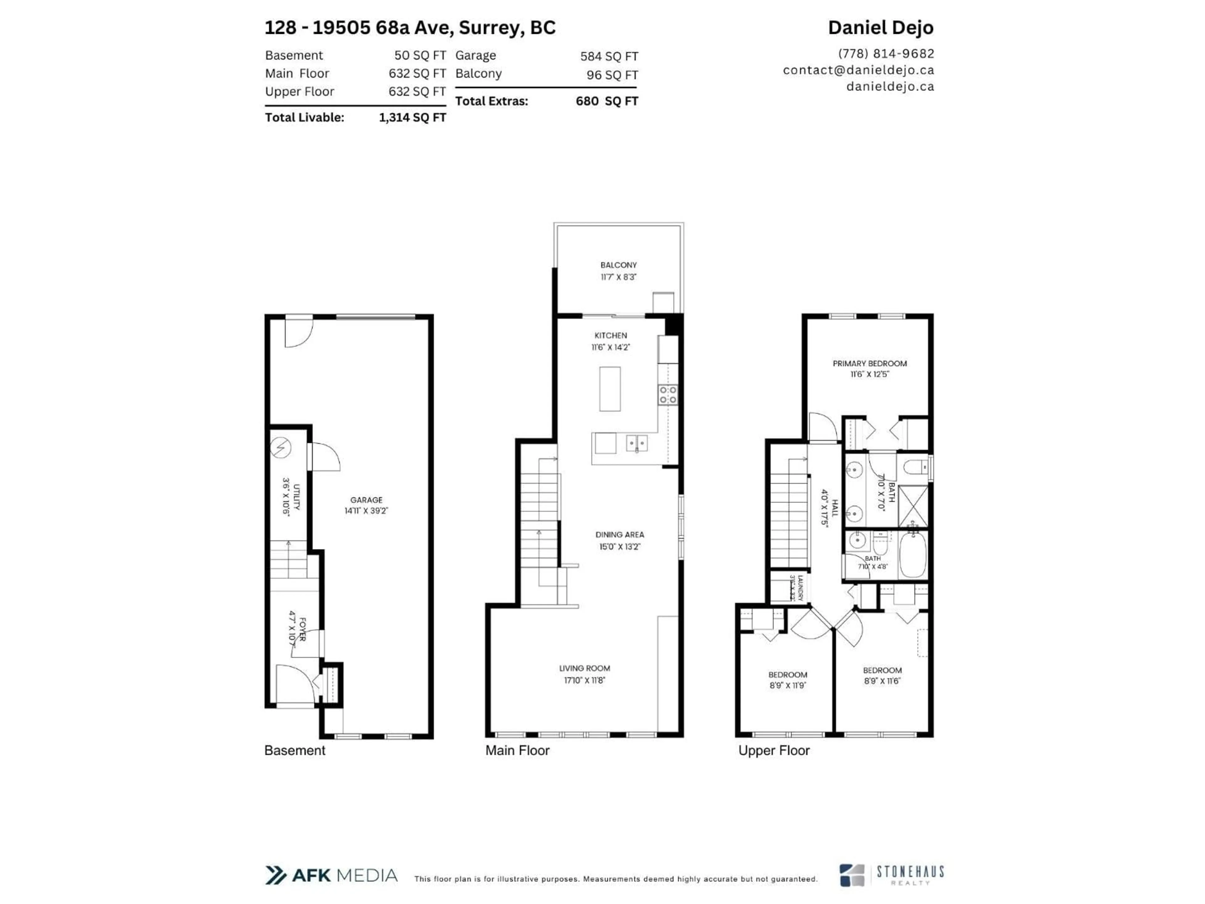Floor plan for 128 - 19505 68A AVENUE, Surrey British Columbia V4N6K3