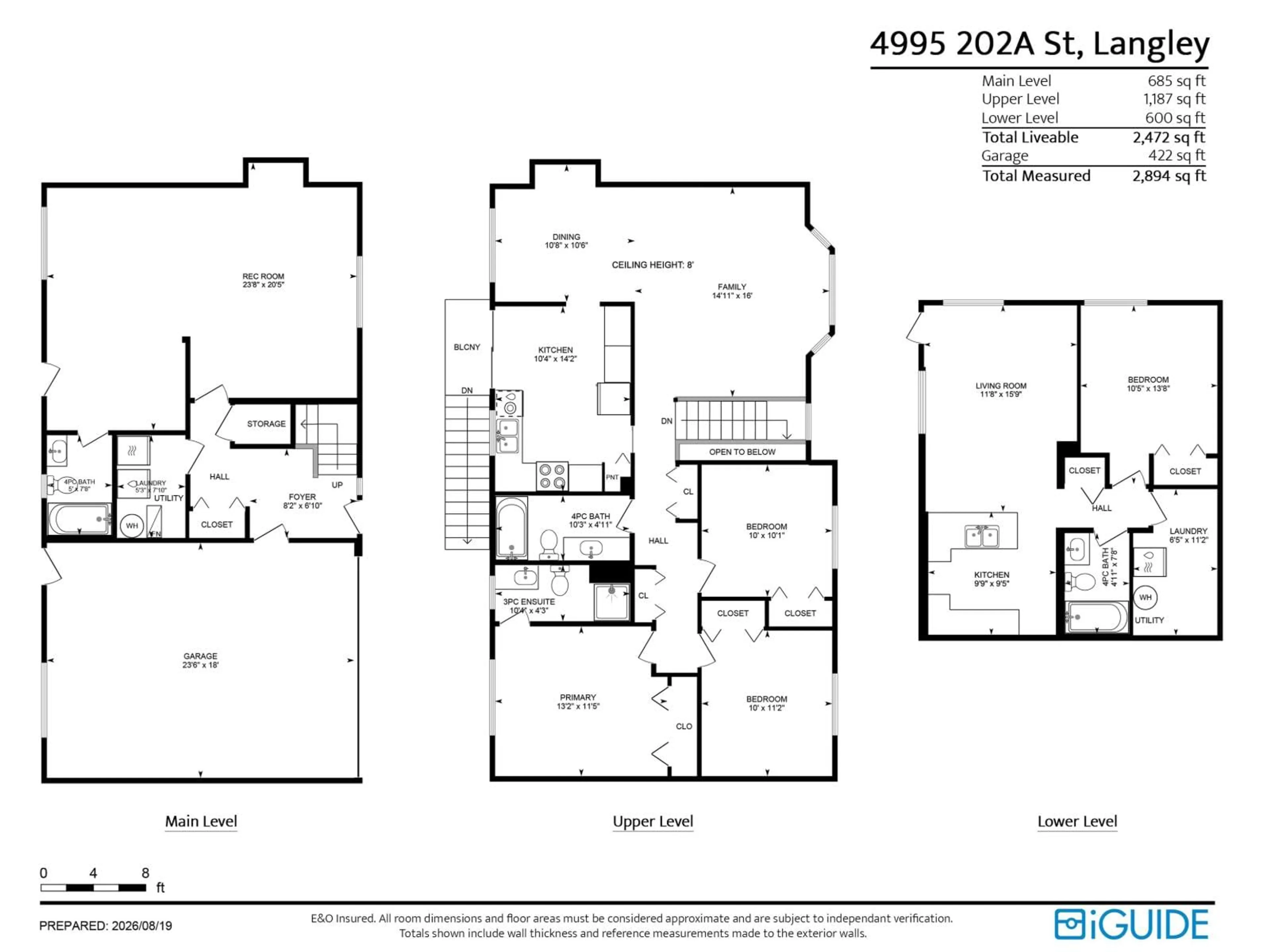 Floor plan for 4995 202A STREET, Langley British Columbia V3A1T6
