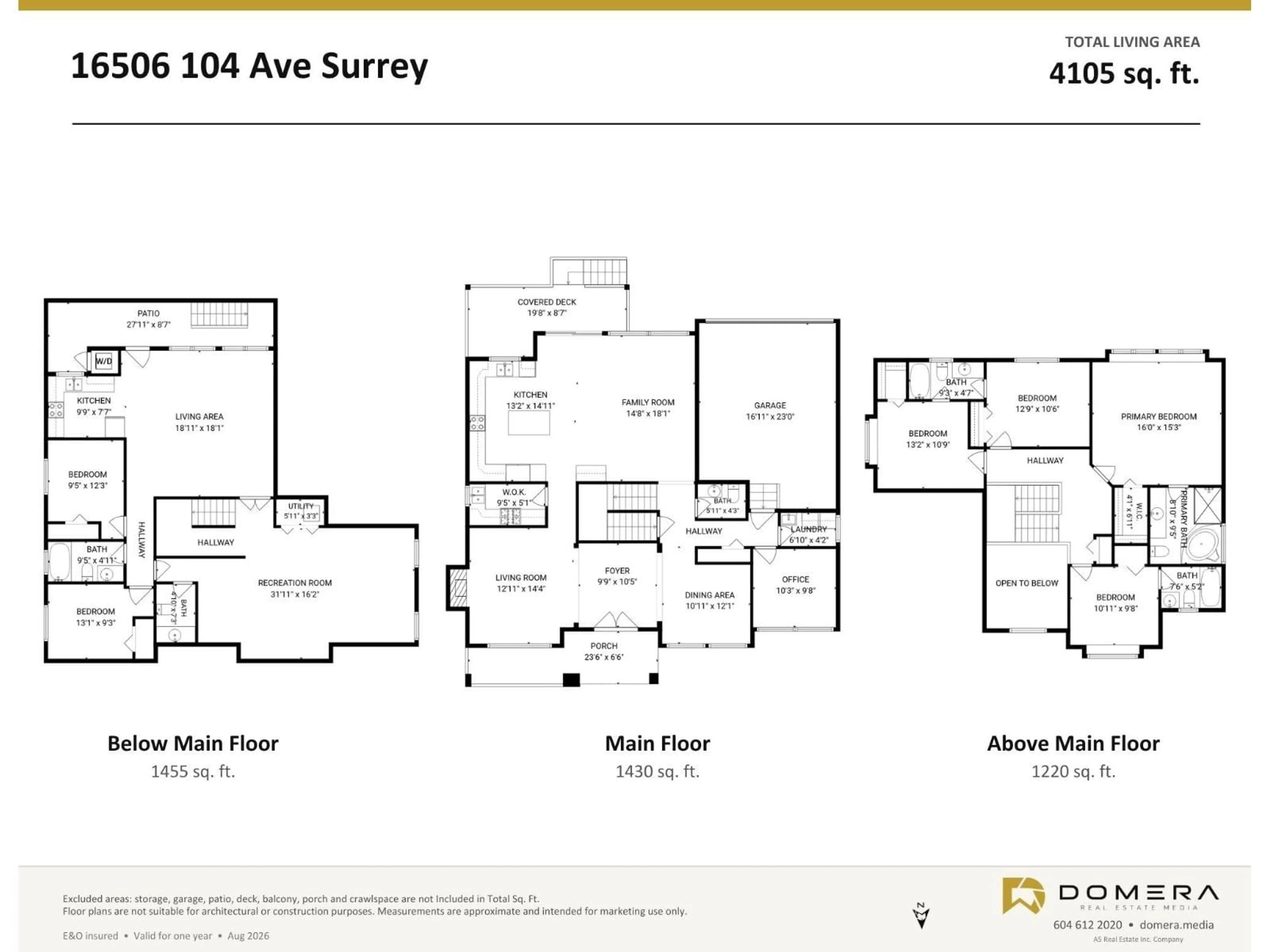 Floor plan for 16506 104 AVENUE, Surrey British Columbia V4N1Y5