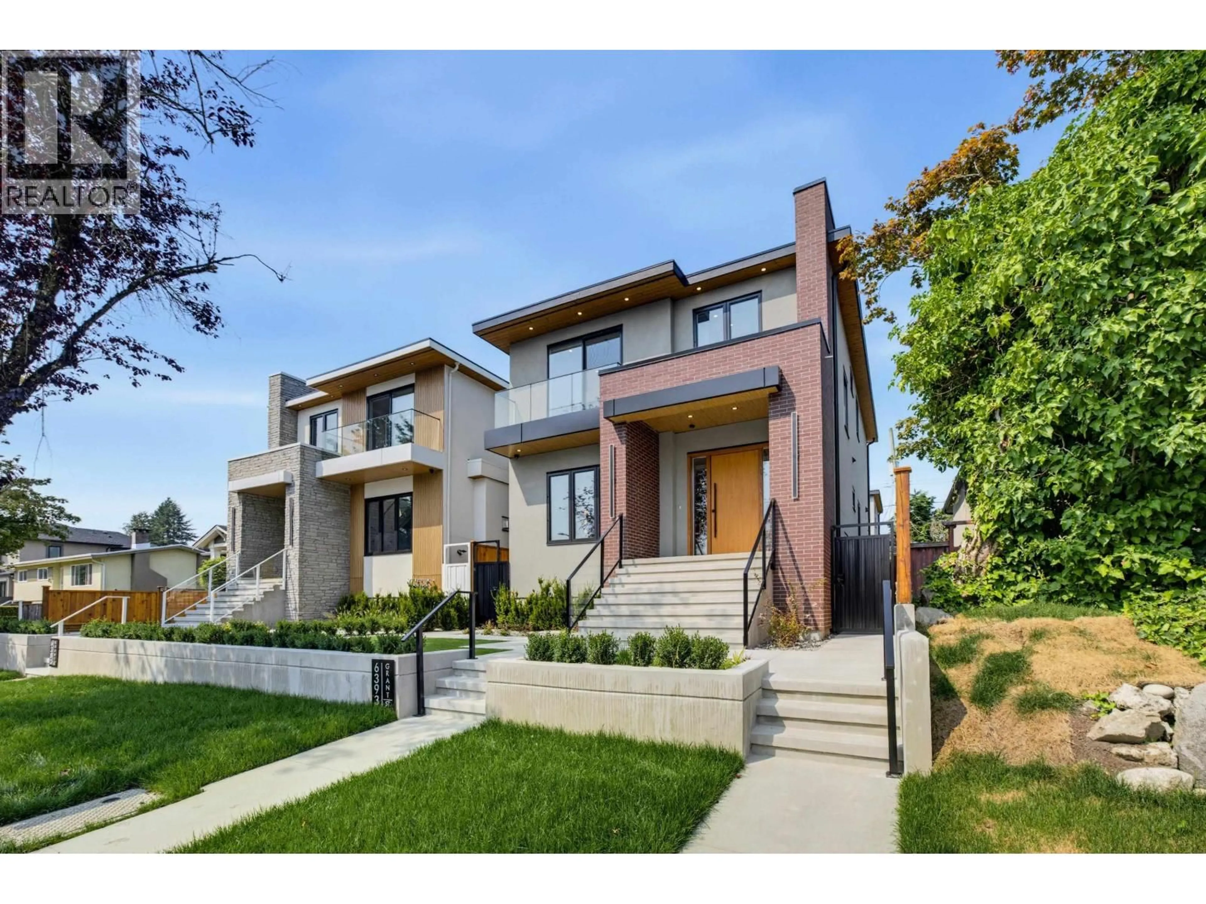 Home with brick exterior material, street for 6393 GRANT STREET, Burnaby British Columbia V5B2K7