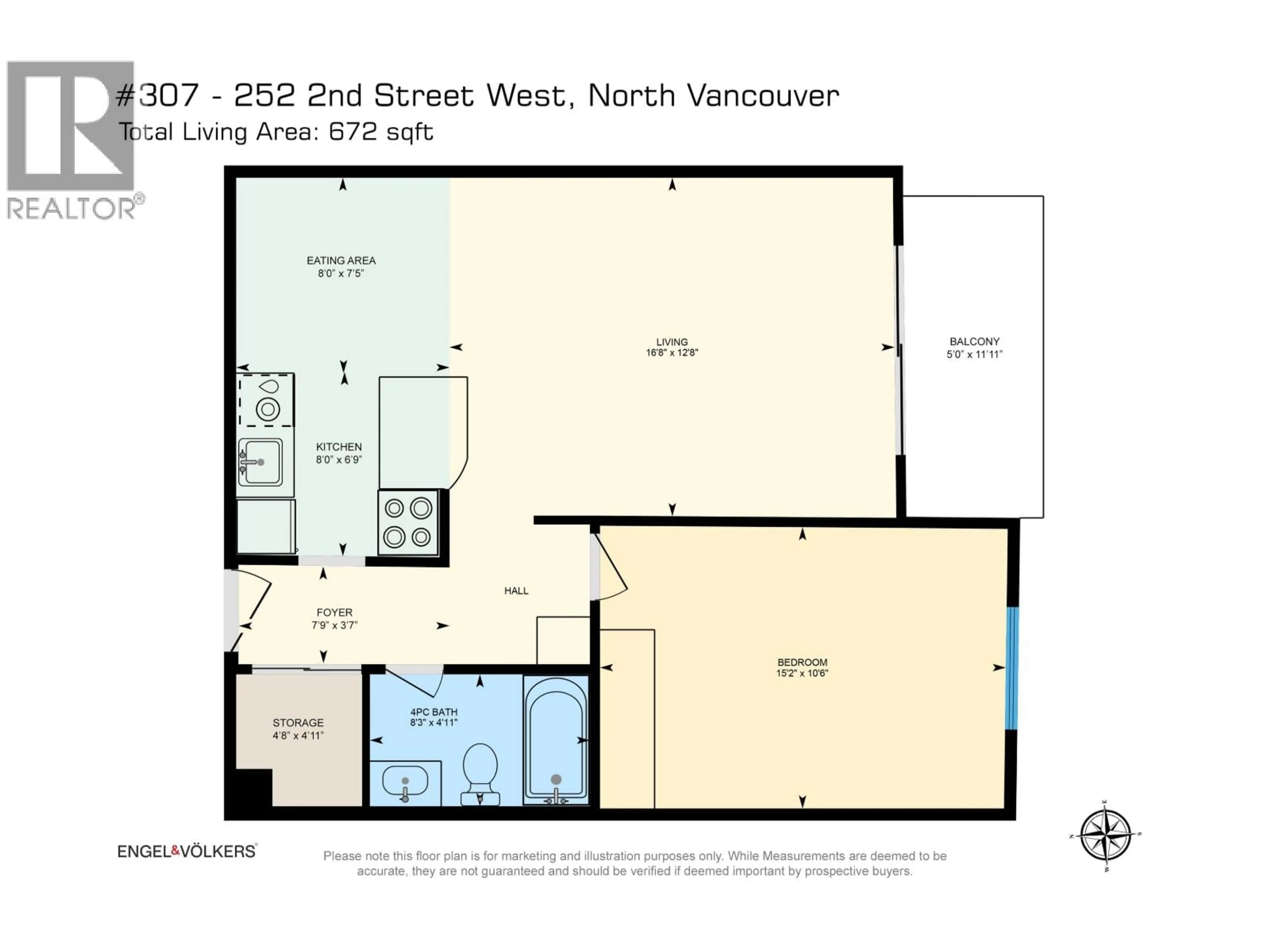 Floor plan for 307 - 252 2ND STREET, North Vancouver British Columbia V7M1C8