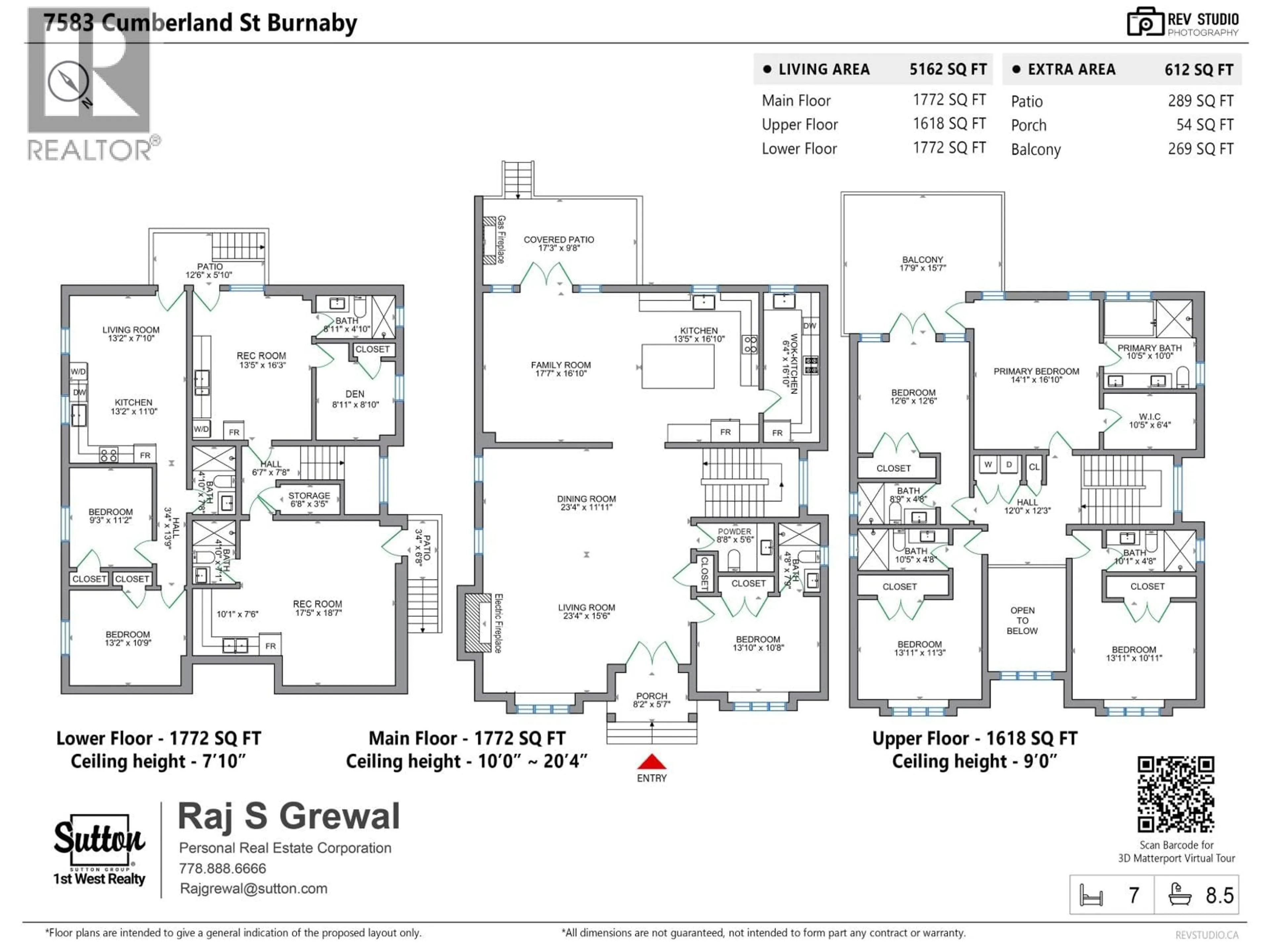 Floor plan for 7583 CUMBERLAND STREET, Burnaby British Columbia V3N3X7