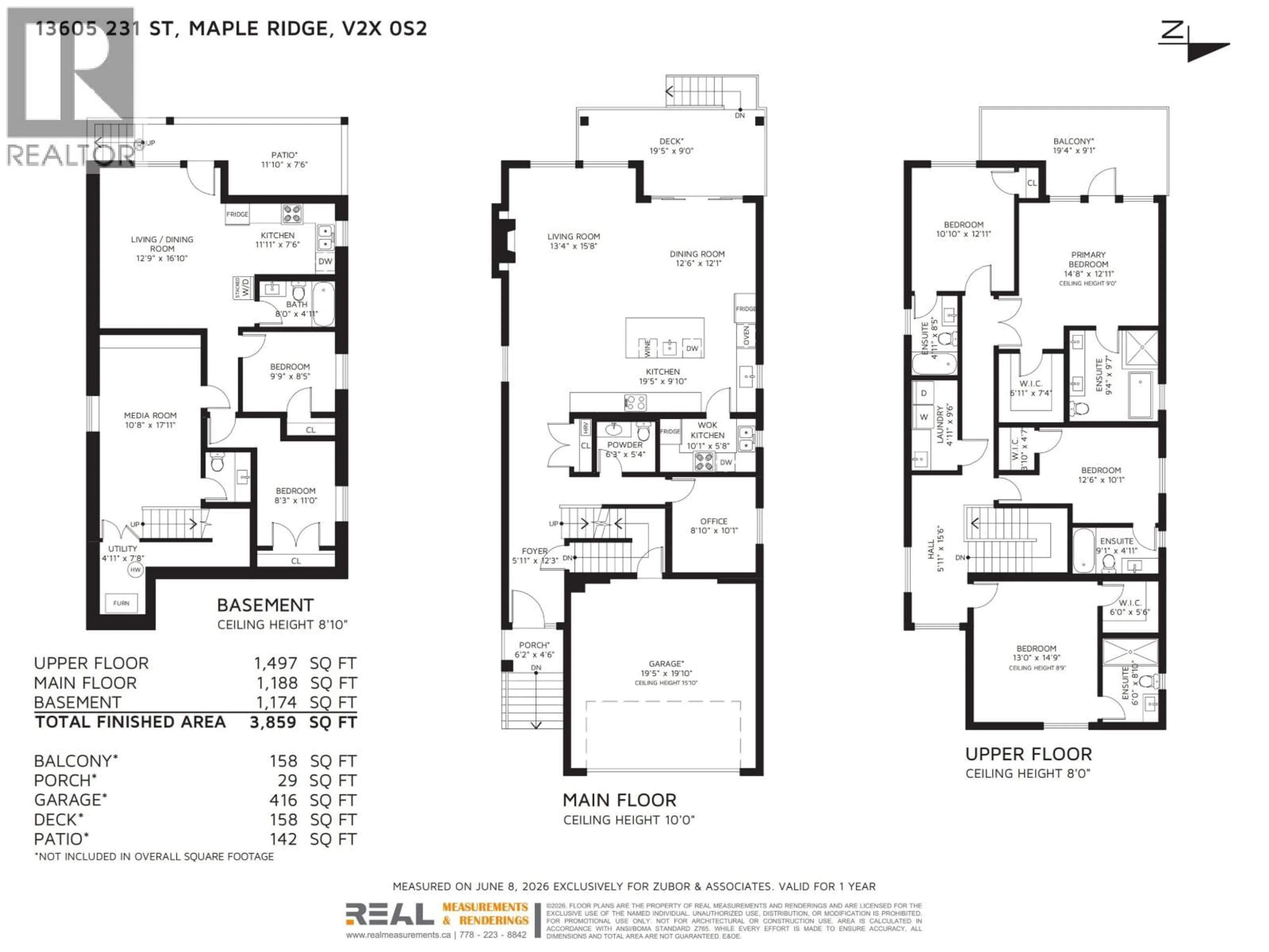 Floor plan for 13605 231 STREET, Maple Ridge British Columbia V2X0S2