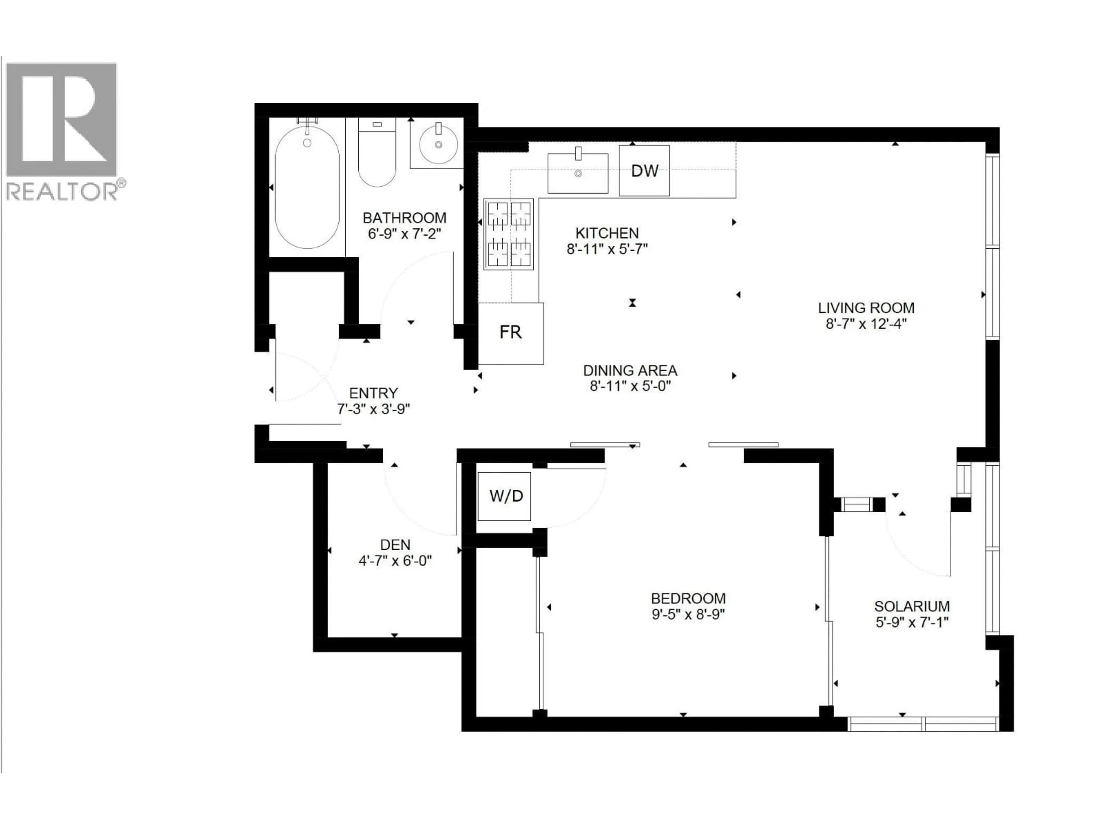 Floor plan for 906 - 535 SMITHE STREET, Vancouver British Columbia V6B0H2