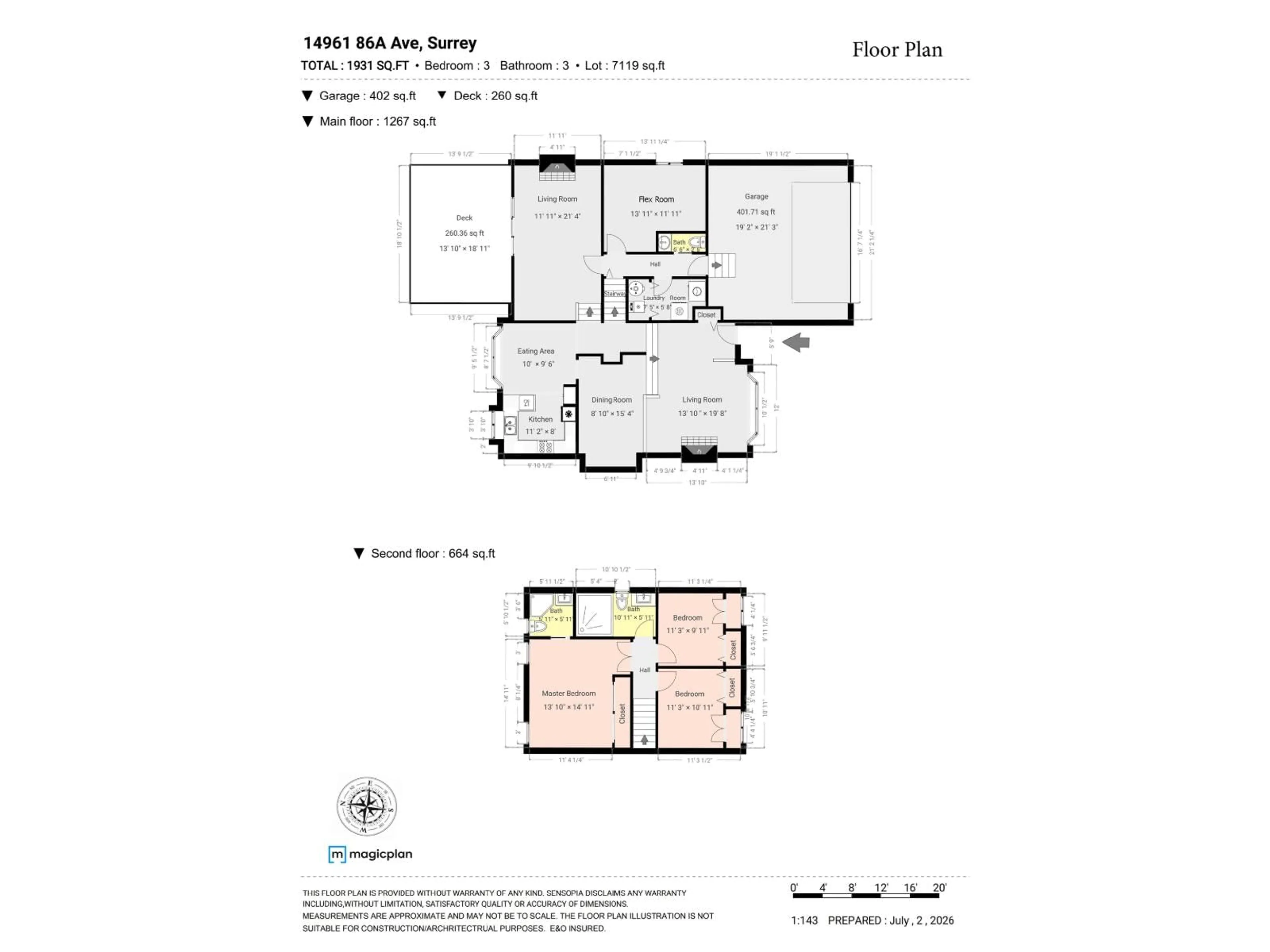 Floor plan for 14961 86A AVENUE, Surrey British Columbia V3S7E8