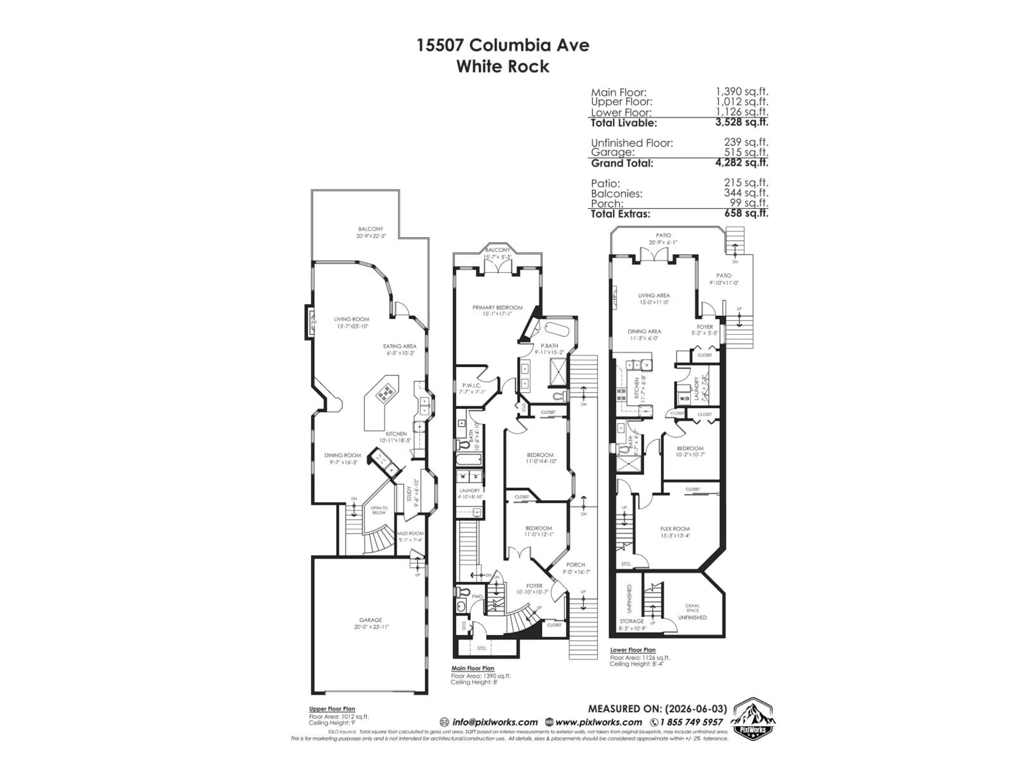 Floor plan for 15507 COLUMBIA AVENUE, White Rock British Columbia V4B1K5