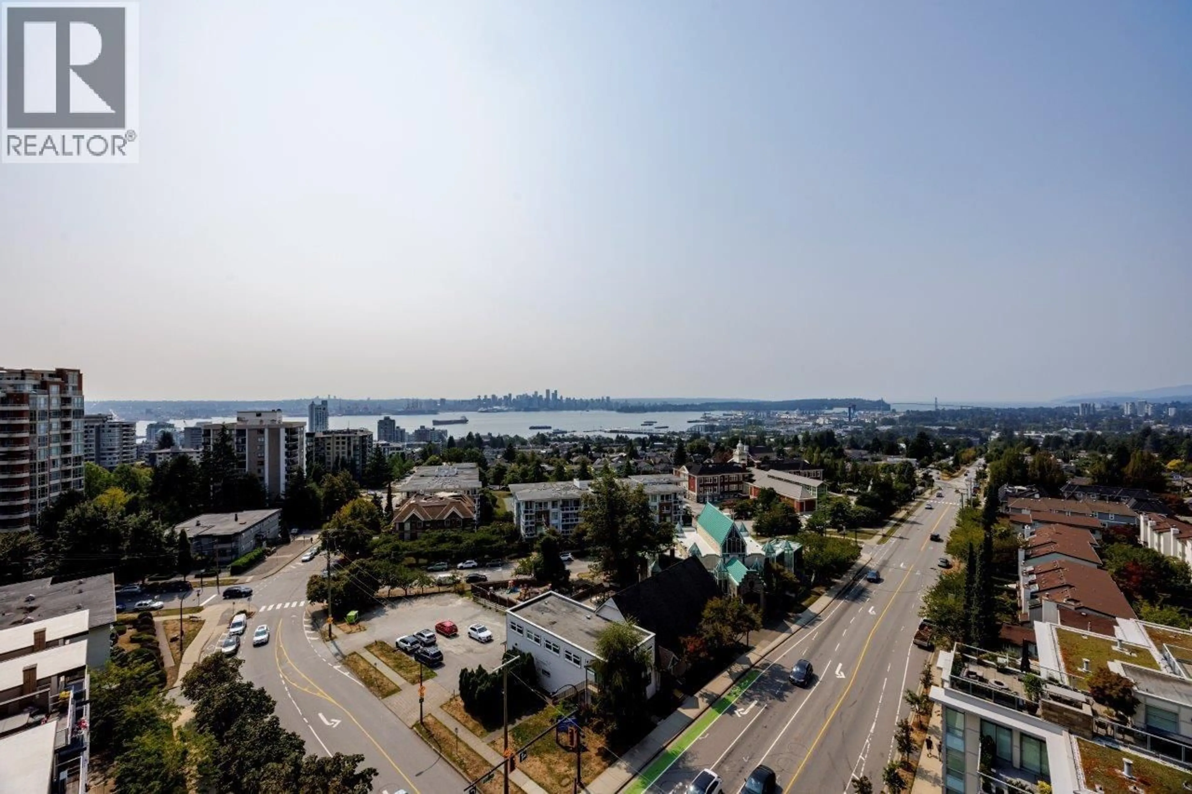 A pic from outside/outdoor area/front of a property/back of a property/a pic from drone, city buildings view from balcony for 1103 - 1320 CHESTERFIELD AVENUE, North Vancouver British Columbia V7M0A6