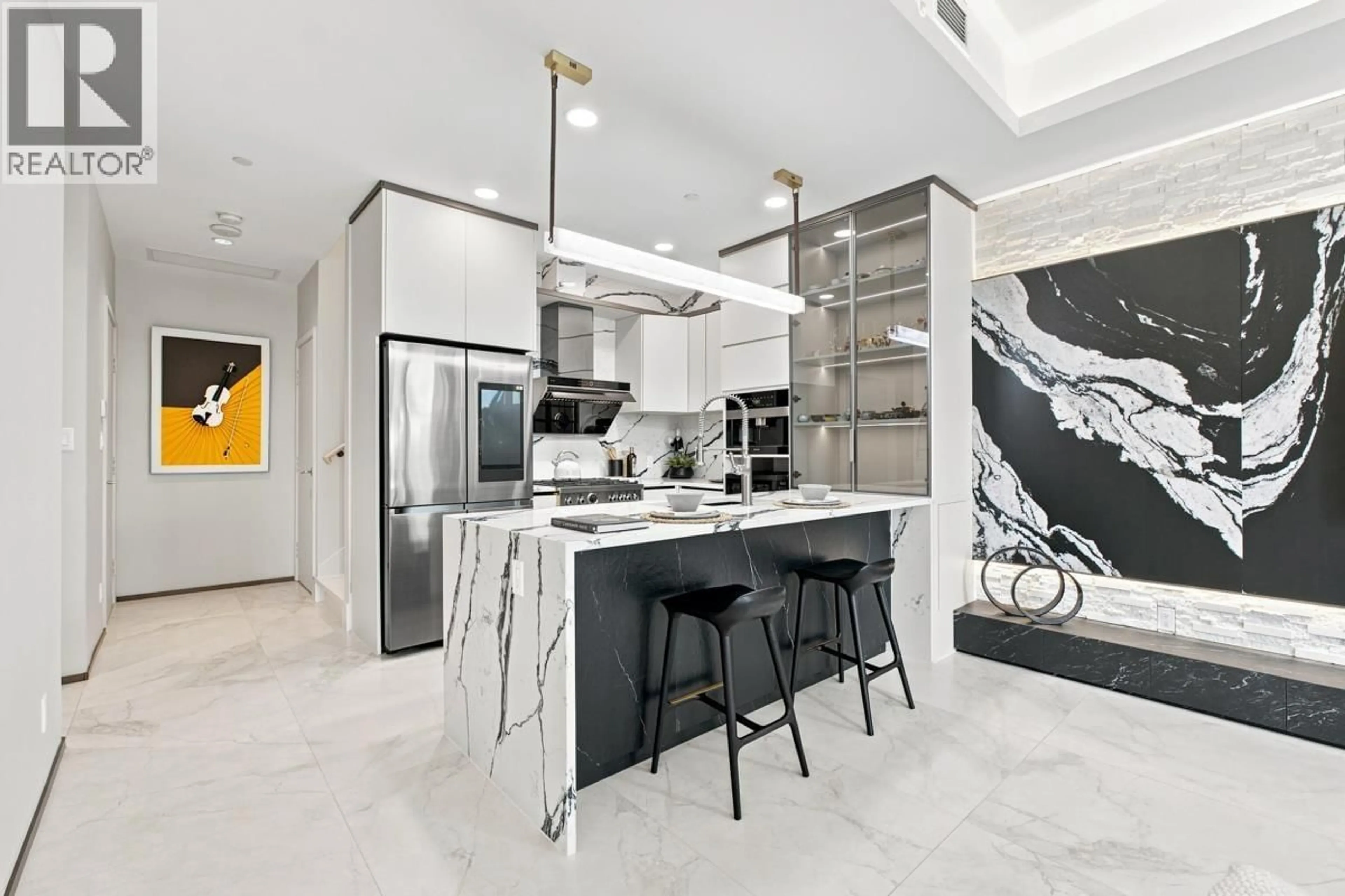 Contemporary kitchen, ceramic/tile floor for 207 - 5177 BRIGHOUSE WAY, Richmond British Columbia V7C0A7