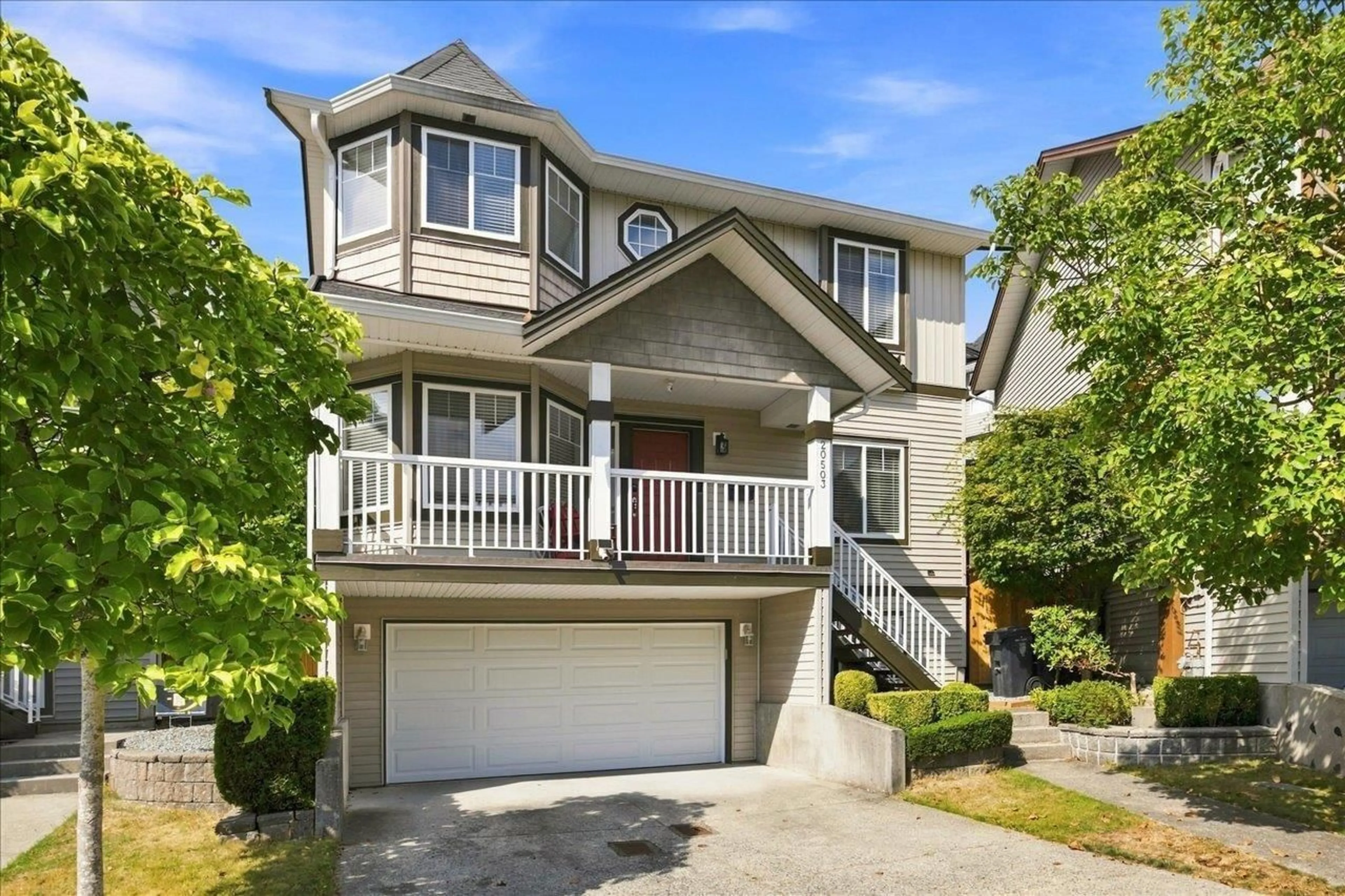 Home with vinyl exterior material, street for 20503 66B AVENUE, Langley British Columbia V2Y2X9
