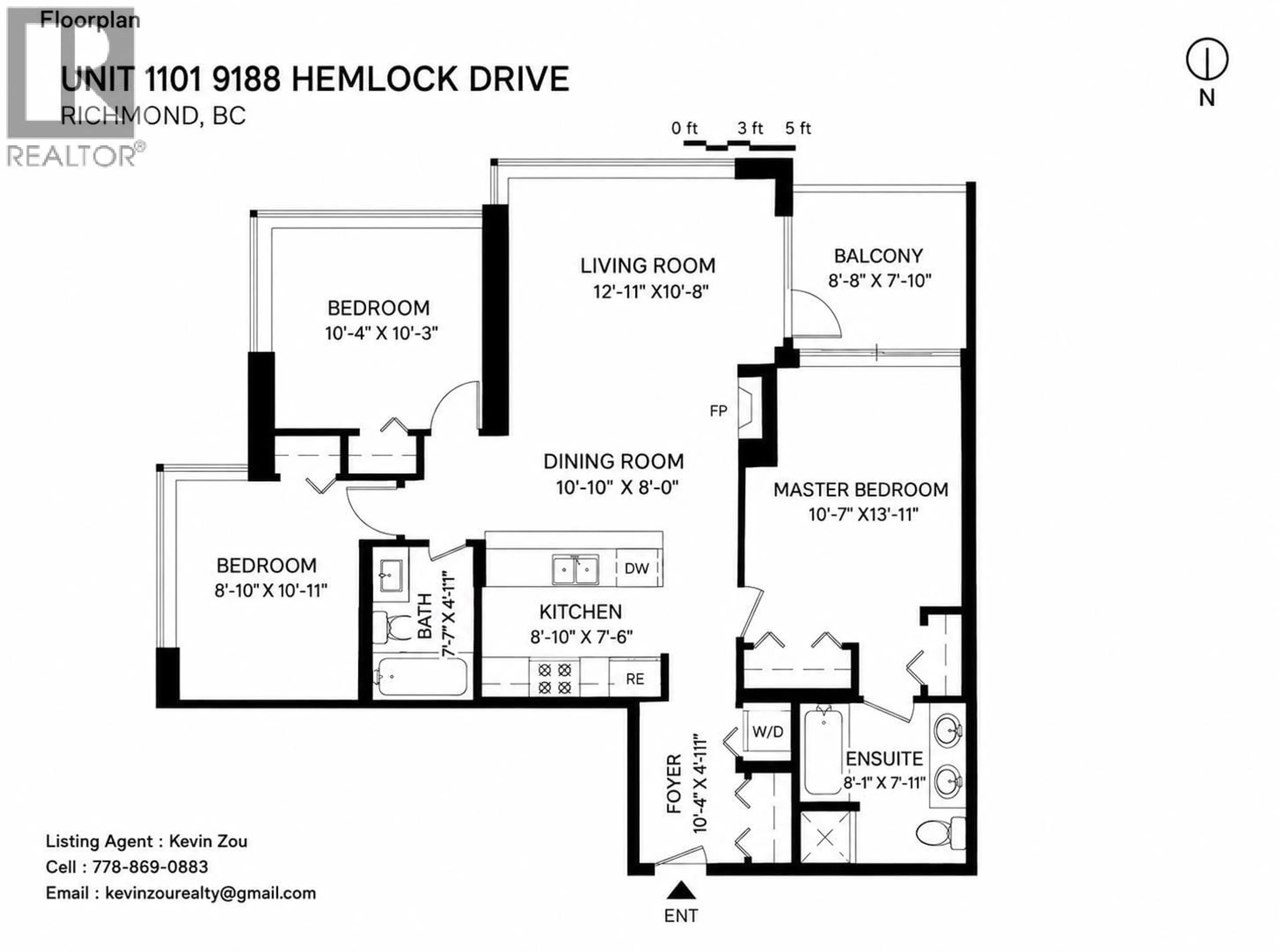 Floor plan for 1101 - 9188 HEMLOCK DRIVE, Richmond British Columbia V6Y4J7