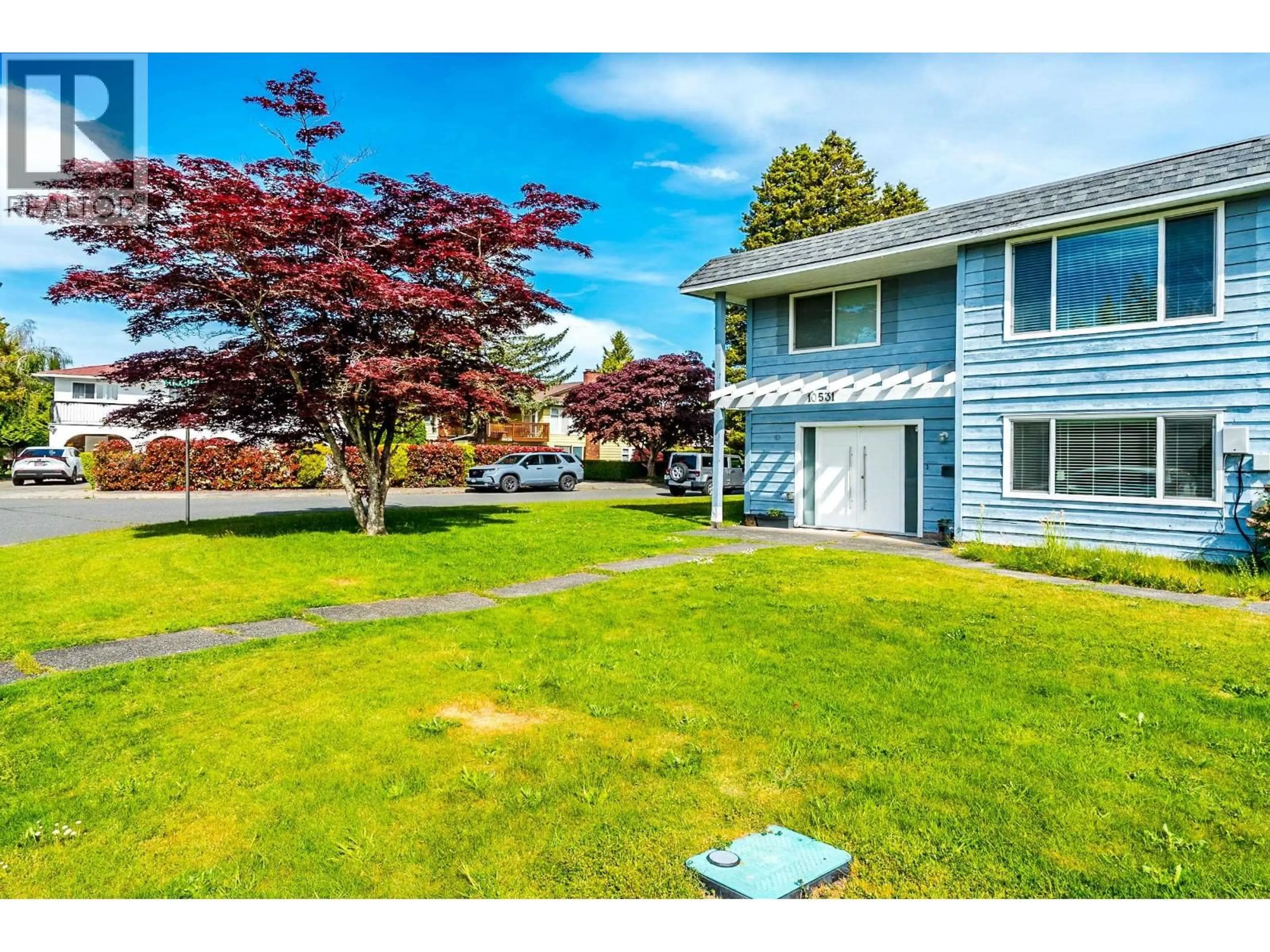 Home with vinyl exterior material, street for 10531 ANAHIM DRIVE, Richmond British Columbia V7A3C6