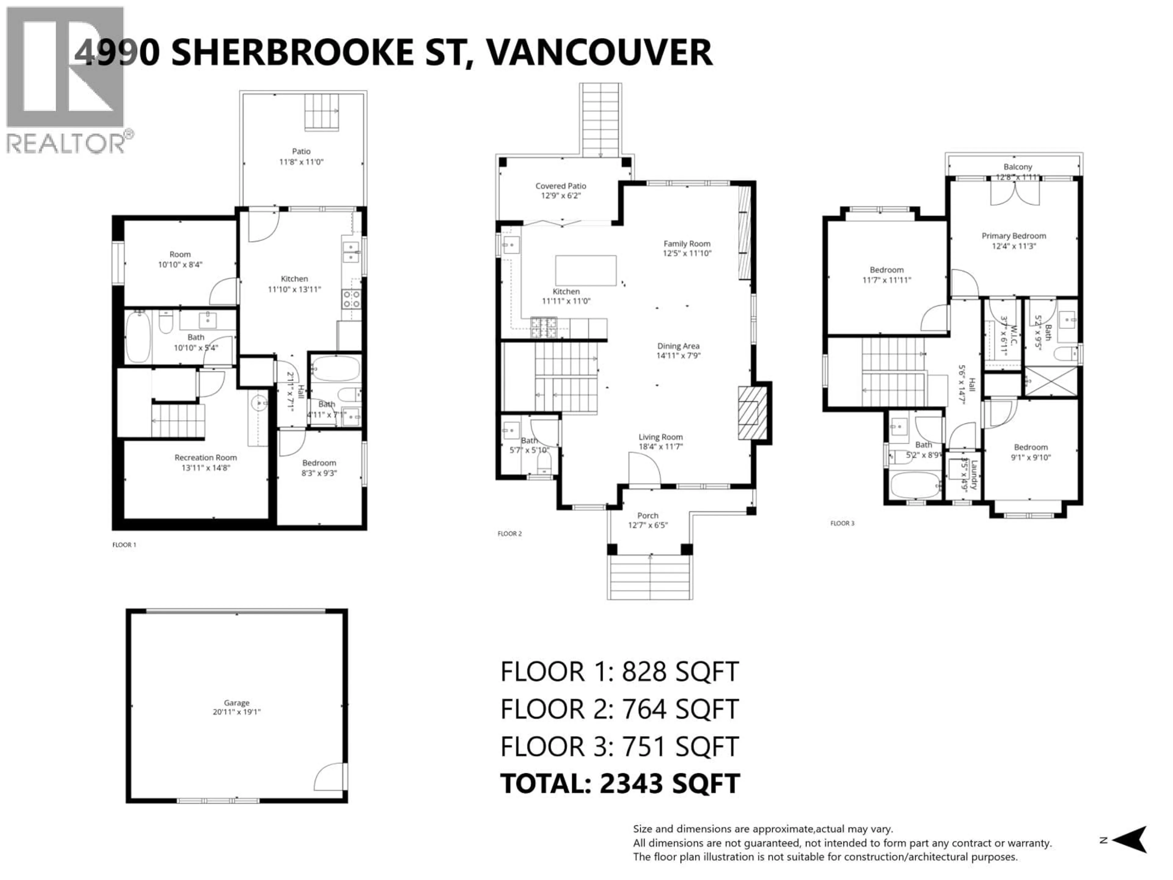 Floor plan for 4990 SHERBROOKE STREET, Vancouver British Columbia V5W3M2