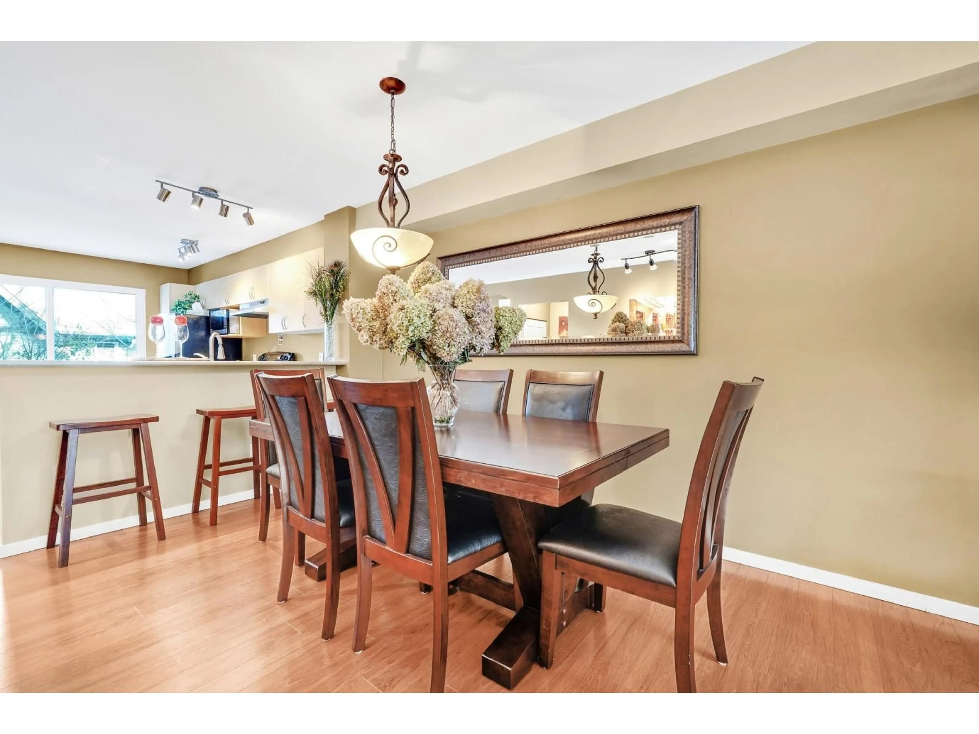 Dining room, wood/laminate floor for 13 - 15175 62A AVENUE, Surrey British Columbia V3S1X1