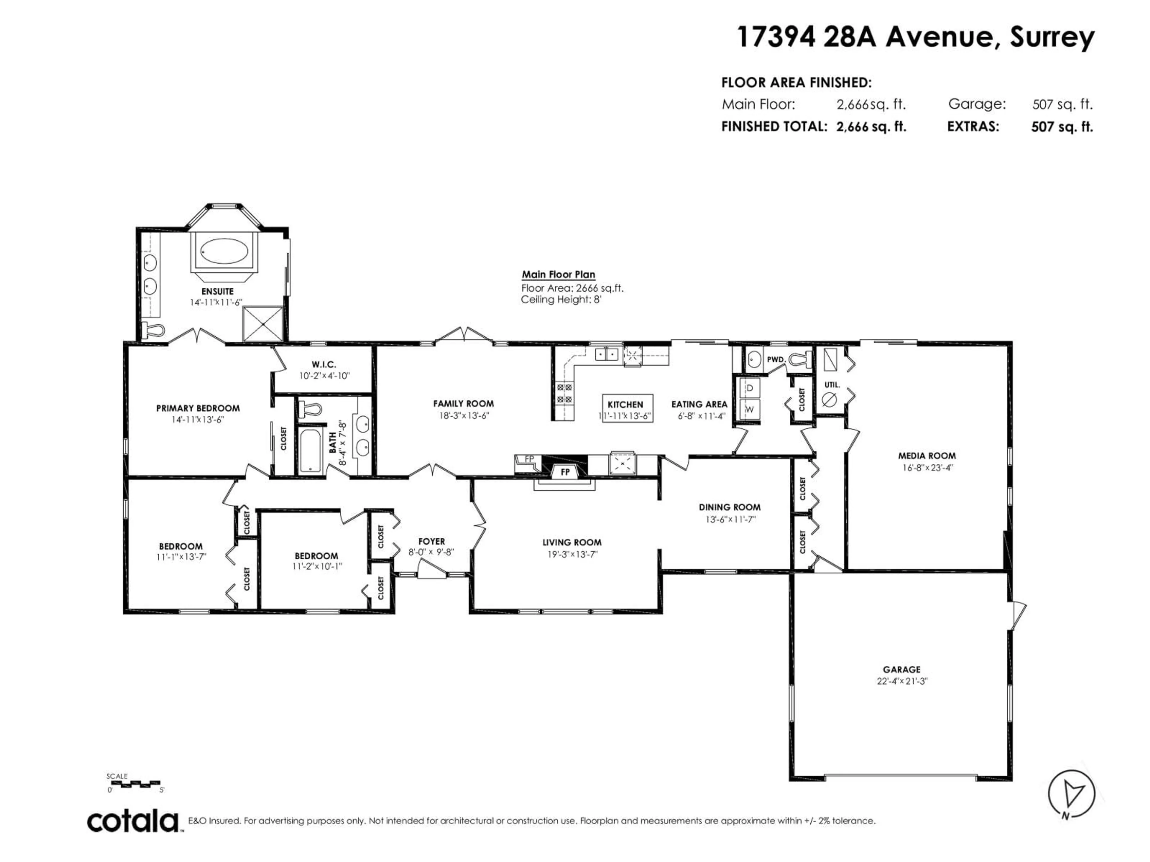Floor plan for 17394 28A AVENUE, Surrey British Columbia V3Z0E7