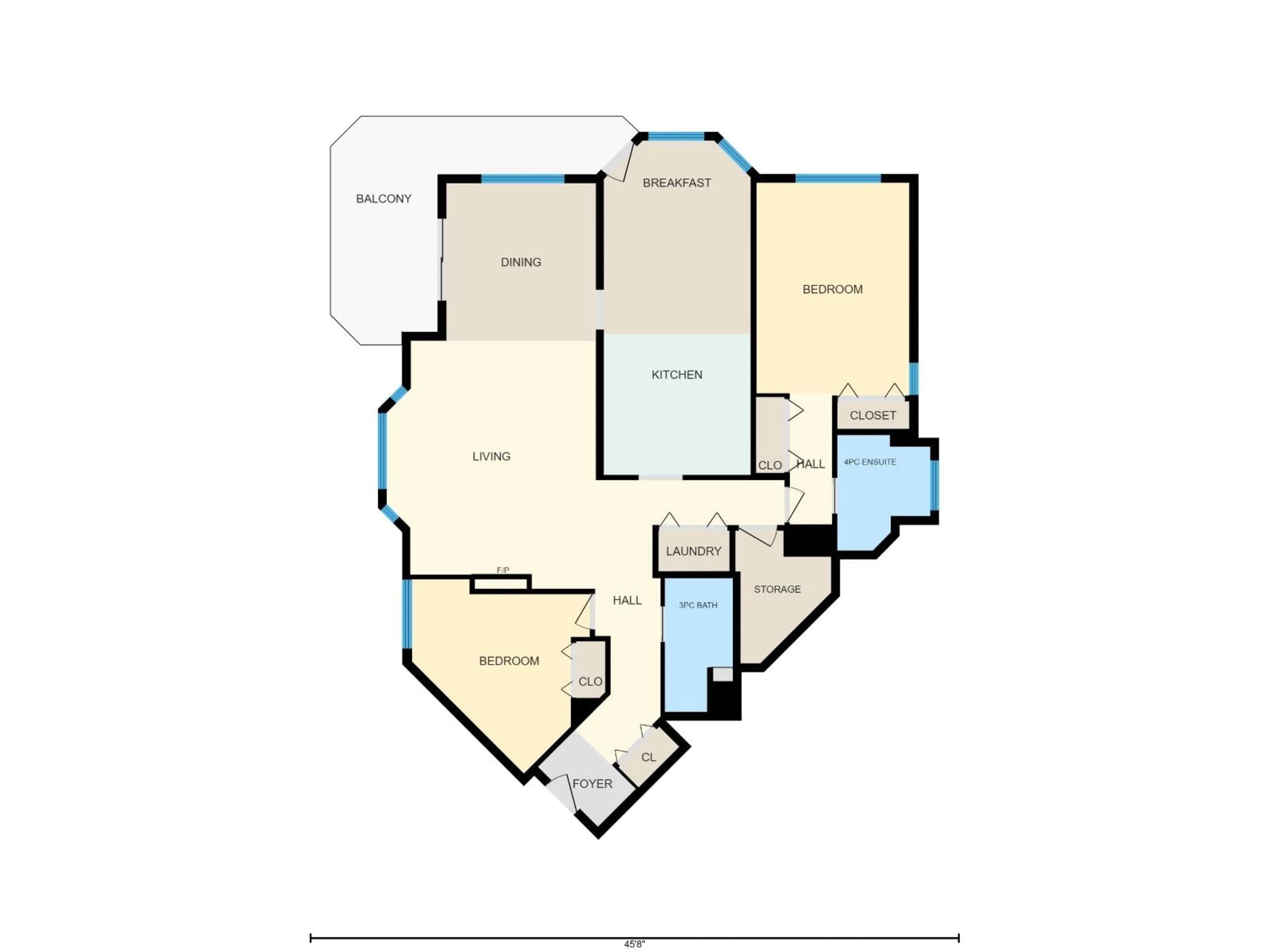 Floor plan for 205 - 5363 206 STREET, Langley British Columbia V3A2C5