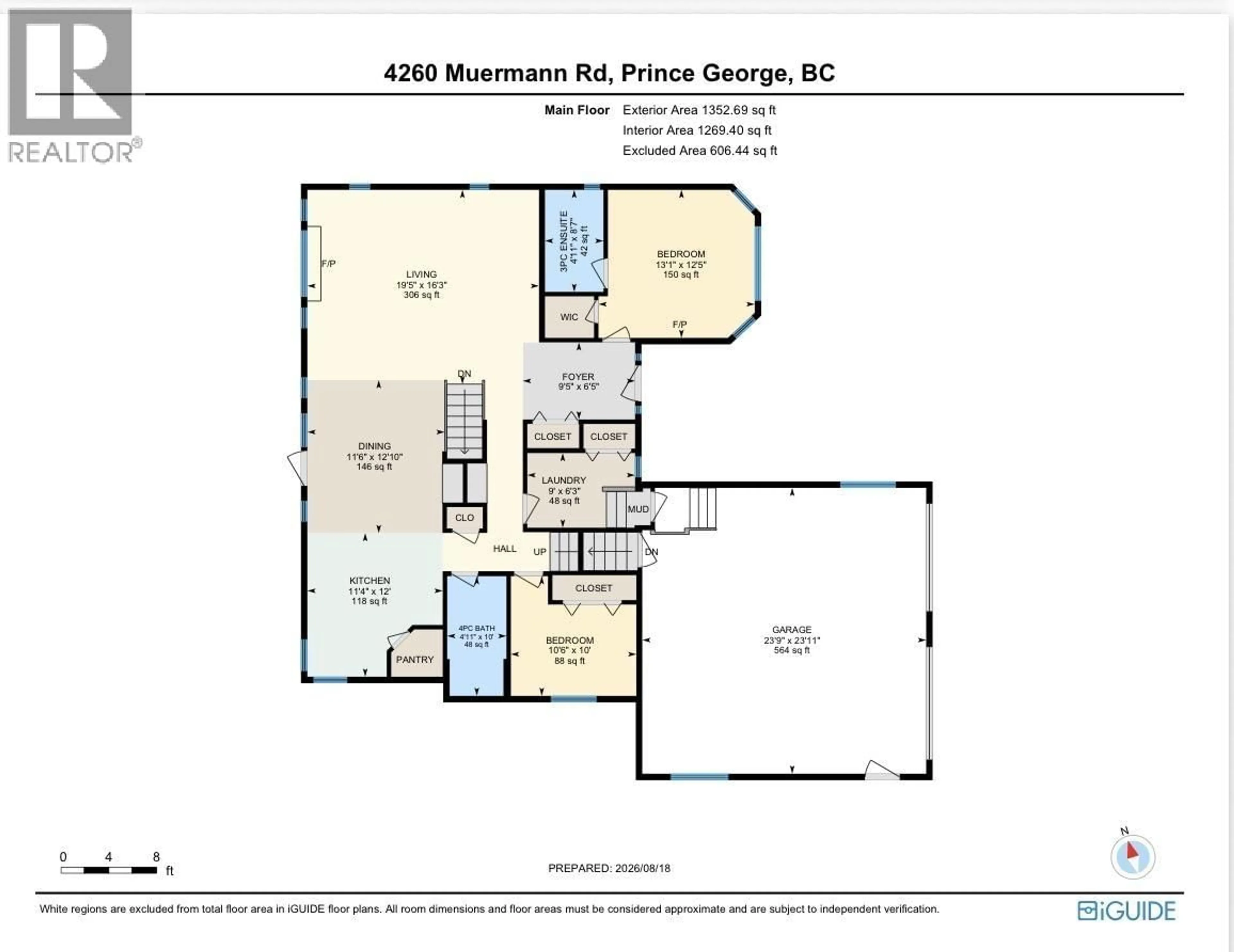 Floor plan for 4260 MUERMANN ROAD, Prince George British Columbia V2K5X1