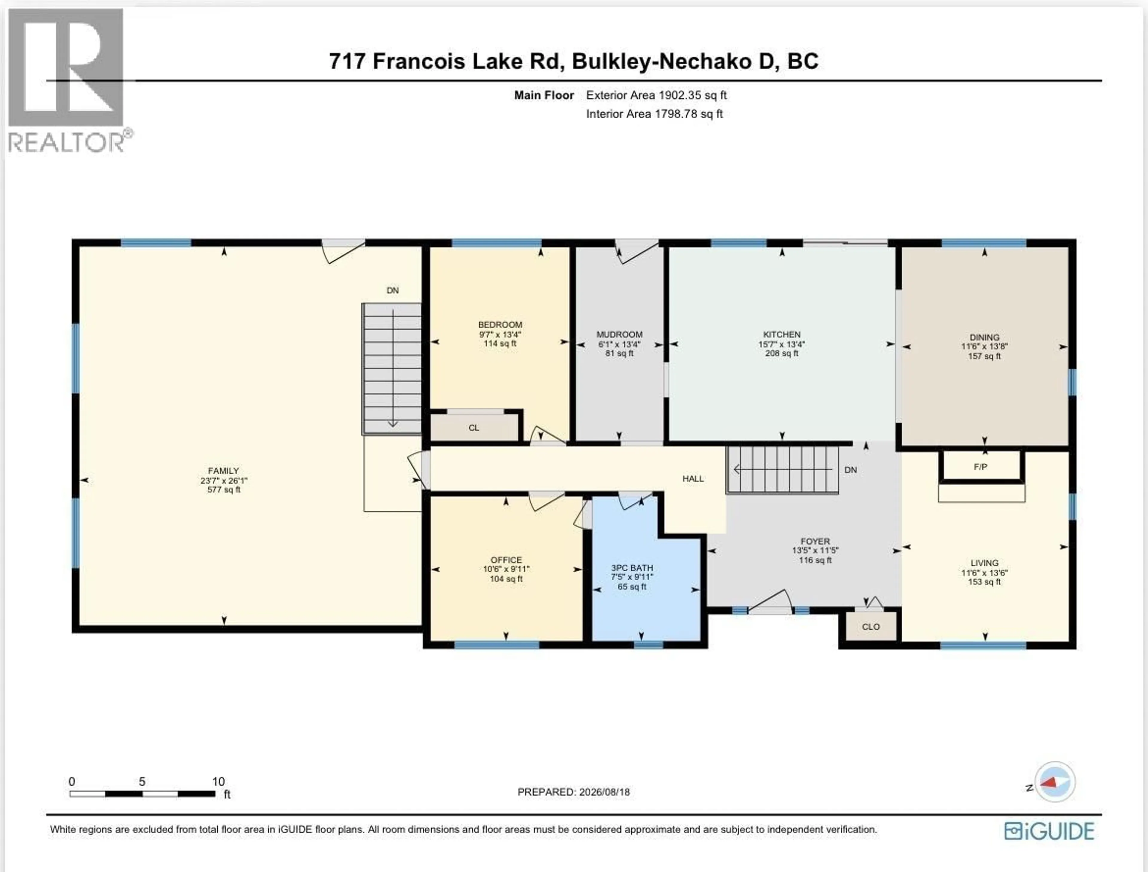 Floor plan for 717 FRANCOIS LAKE ROAD, Fraser Lake British Columbia V0J1S0