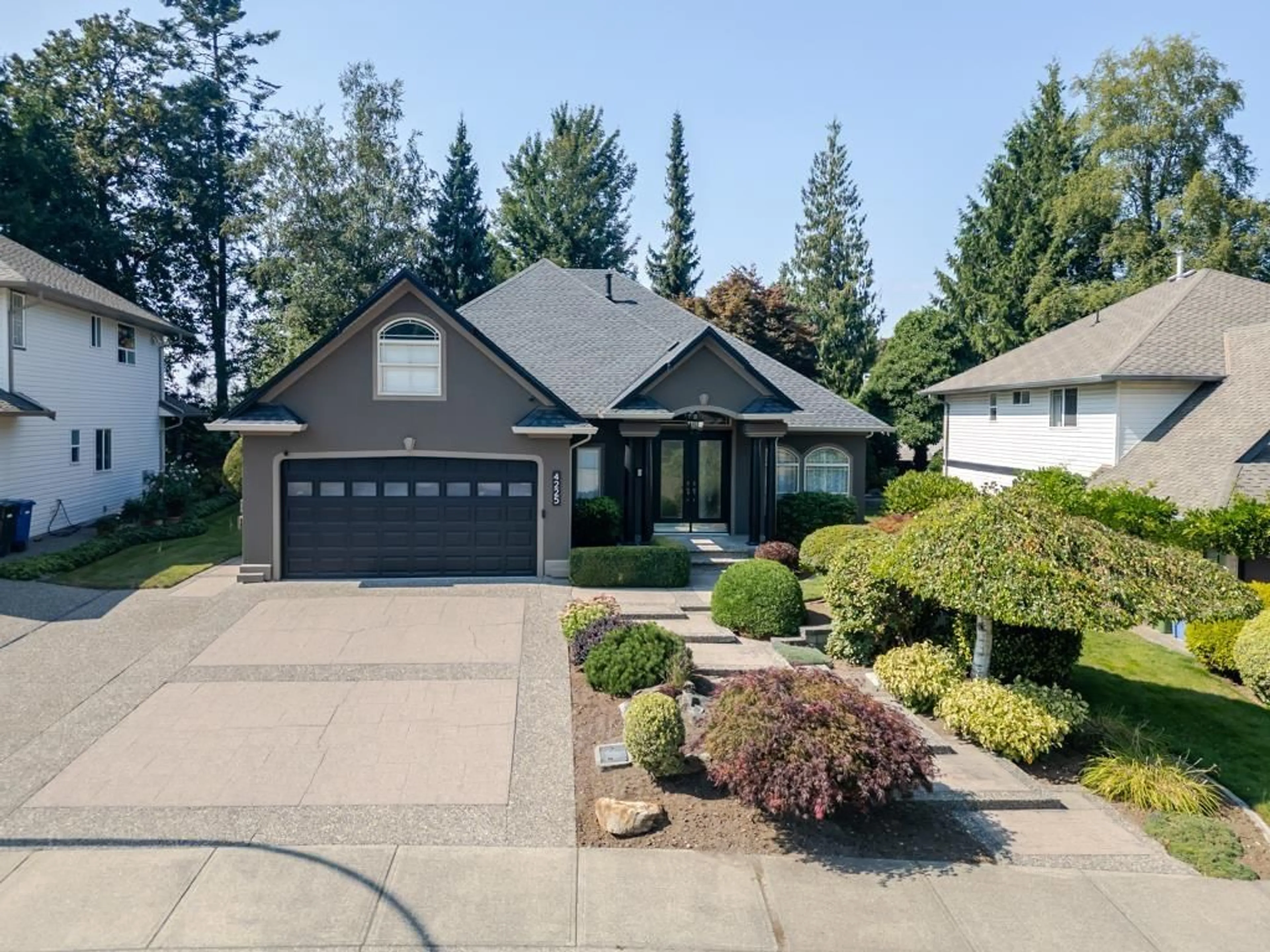 Home with vinyl exterior material, street for 4225 GOODCHILD STREET, Abbotsford British Columbia V3G1L5