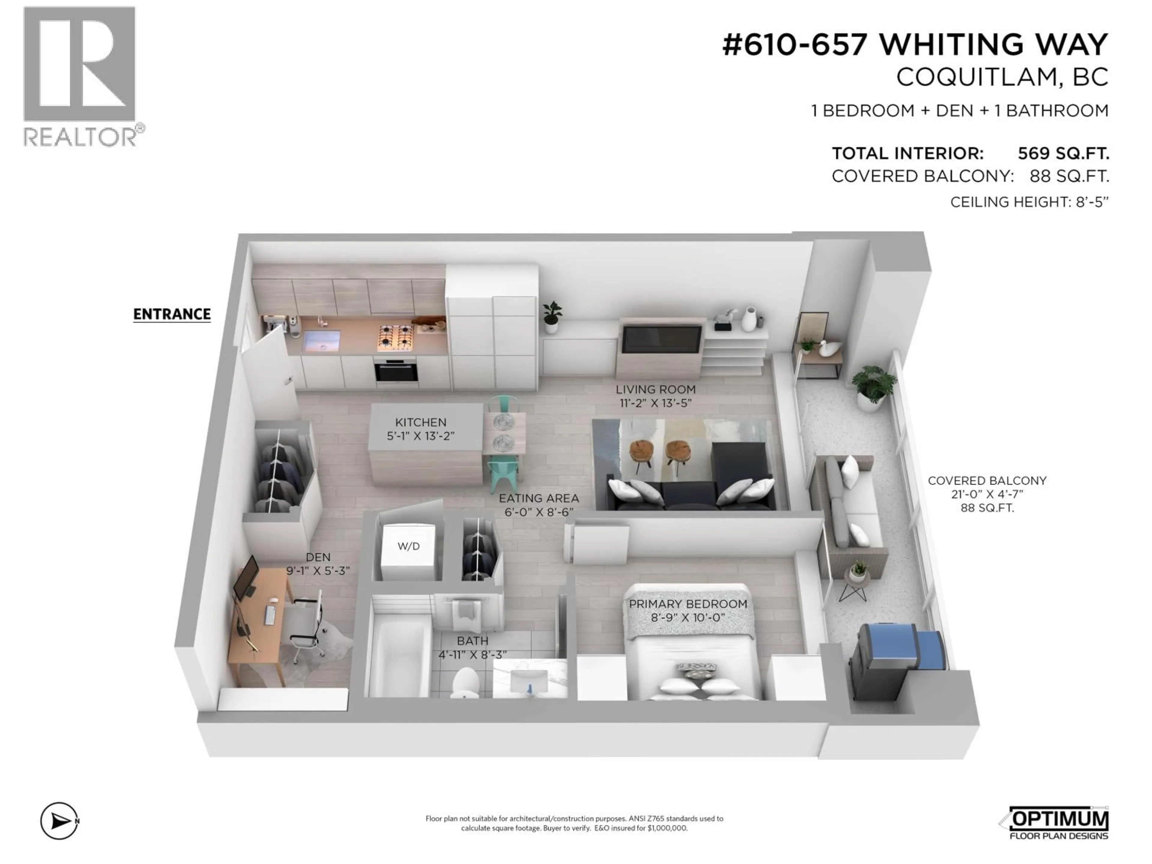 Floor plan for 610 - 657 WHITING WAY, Coquitlam British Columbia V3J0J6