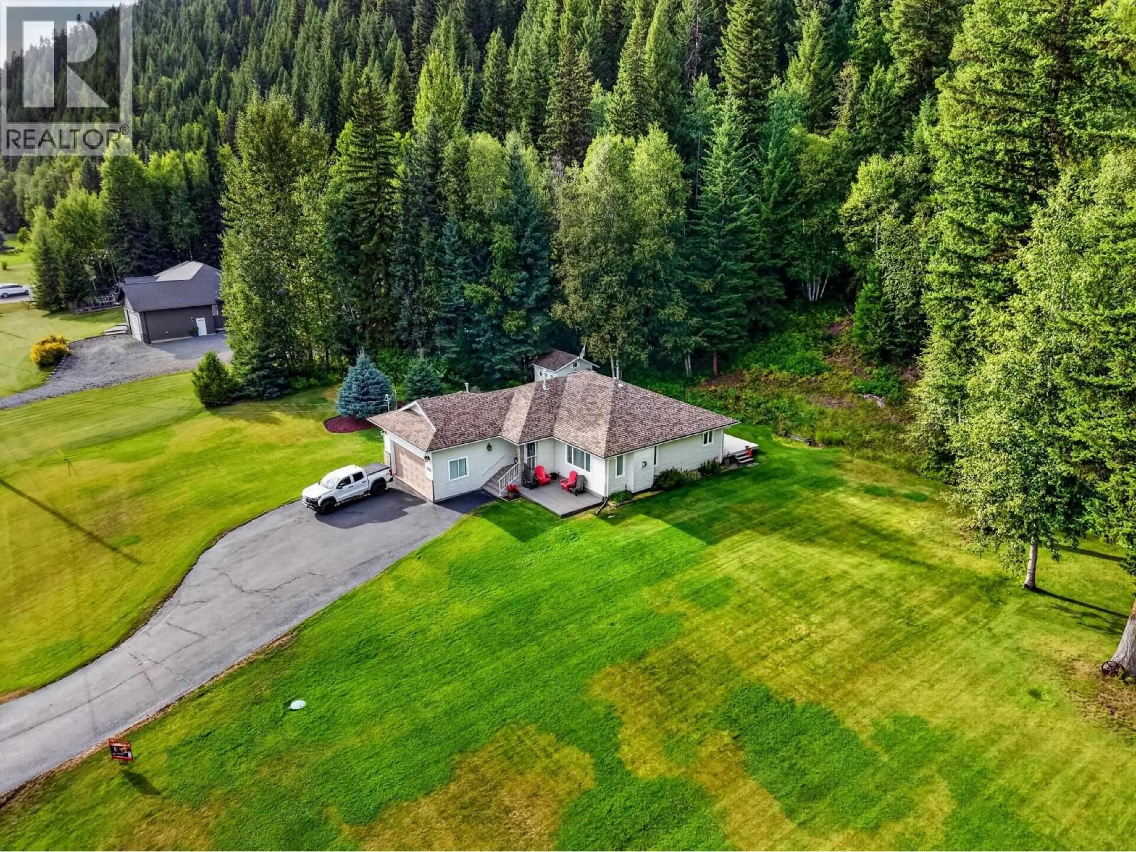 A pic from outside/outdoor area/front of a property/back of a property/a pic from drone, forest/trees view for 9288 SUMMERSET PLACE, Prince George British Columbia V2K4Z9