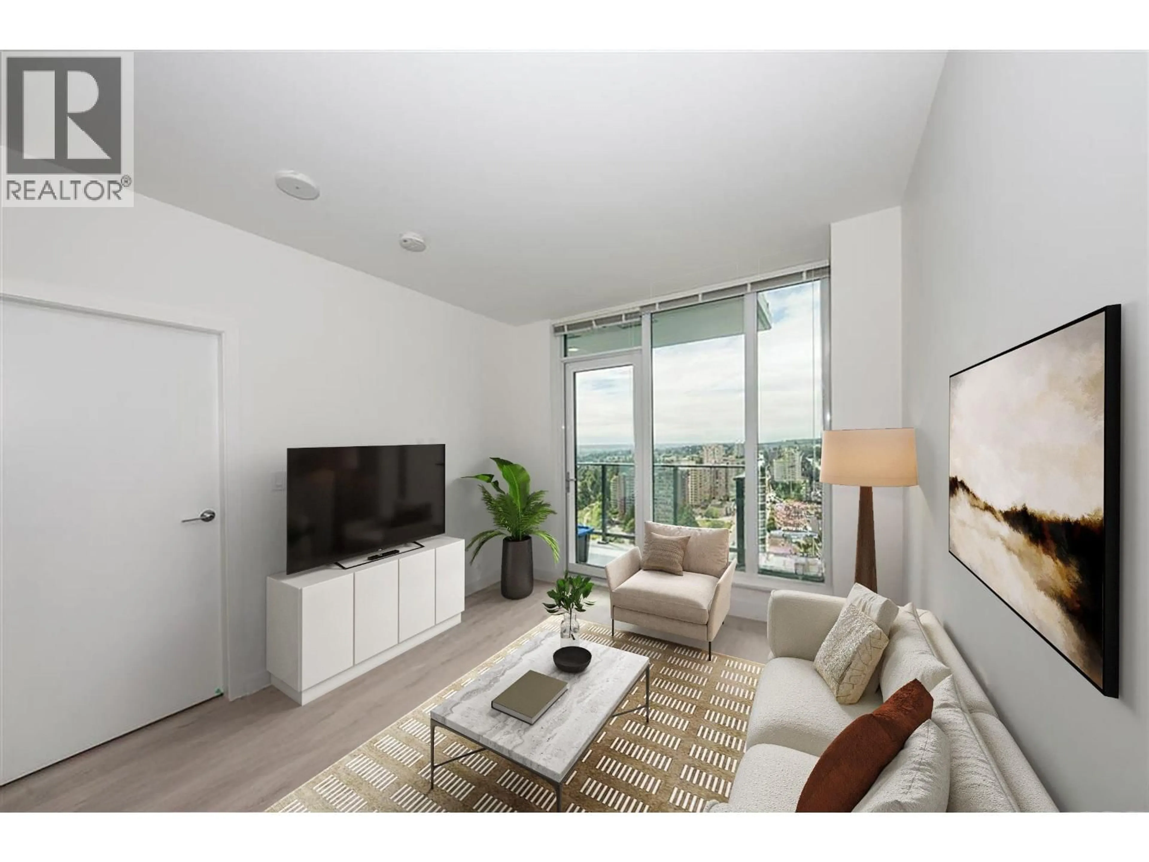 Living room with furniture, unknown for 2909 - 7388 KINGSWAY, Burnaby British Columbia V3N0G9