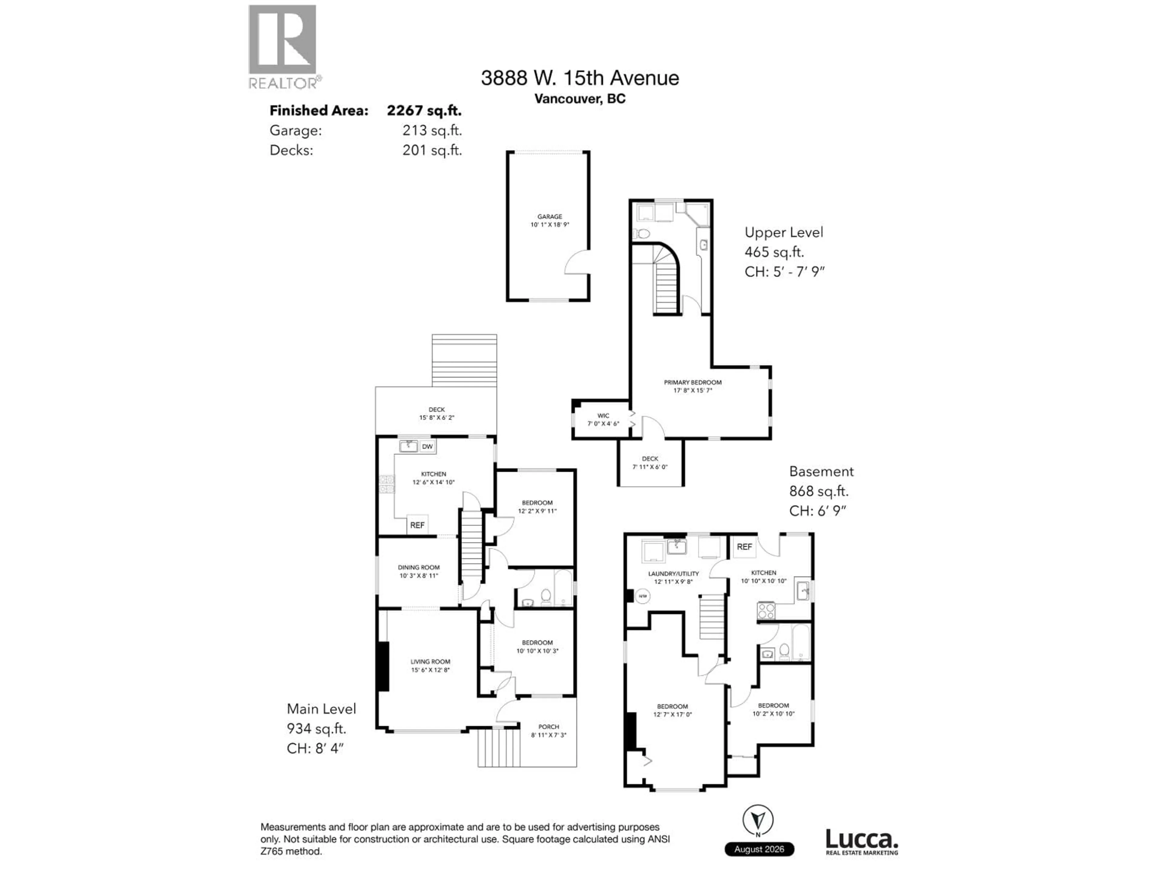 Floor plan for 3888 15TH AVENUE, Vancouver British Columbia V6R2Z9