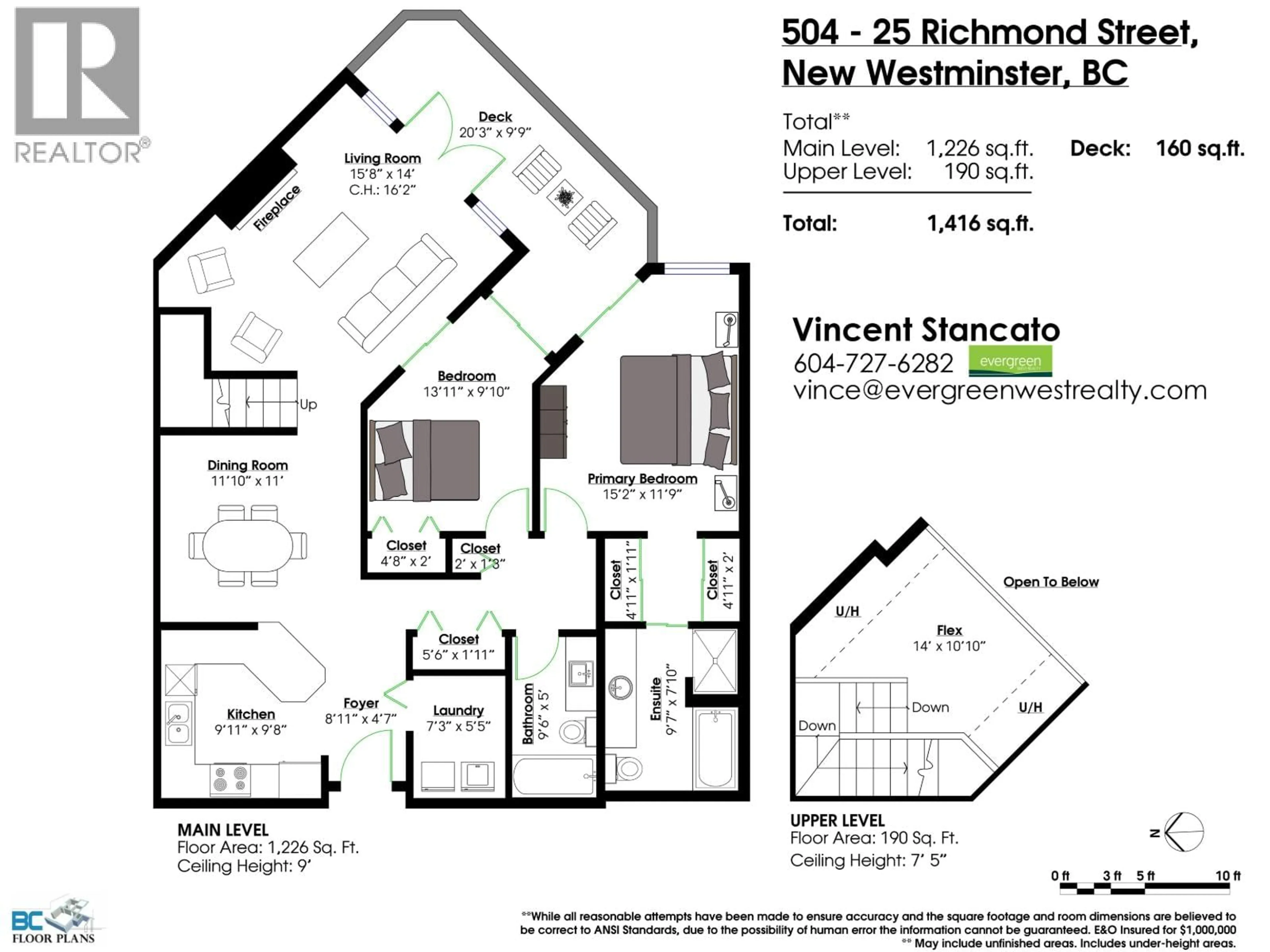Floor plan for 504 - 25 RICHMOND STREET, New Westminster British Columbia V3L5P9