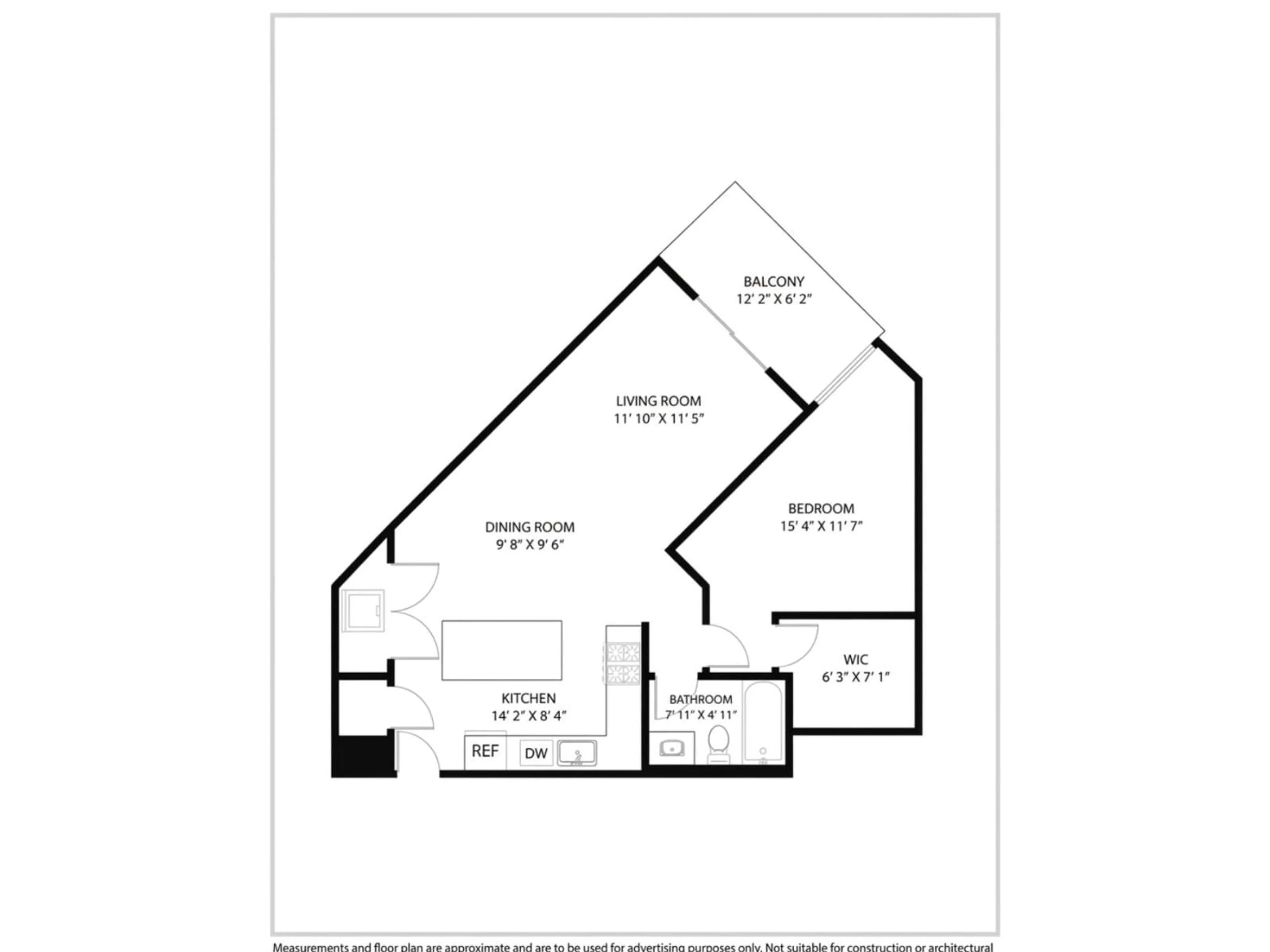 Floor plan for 418 - 3480 146A STREET, Surrey British Columbia V4P0H6