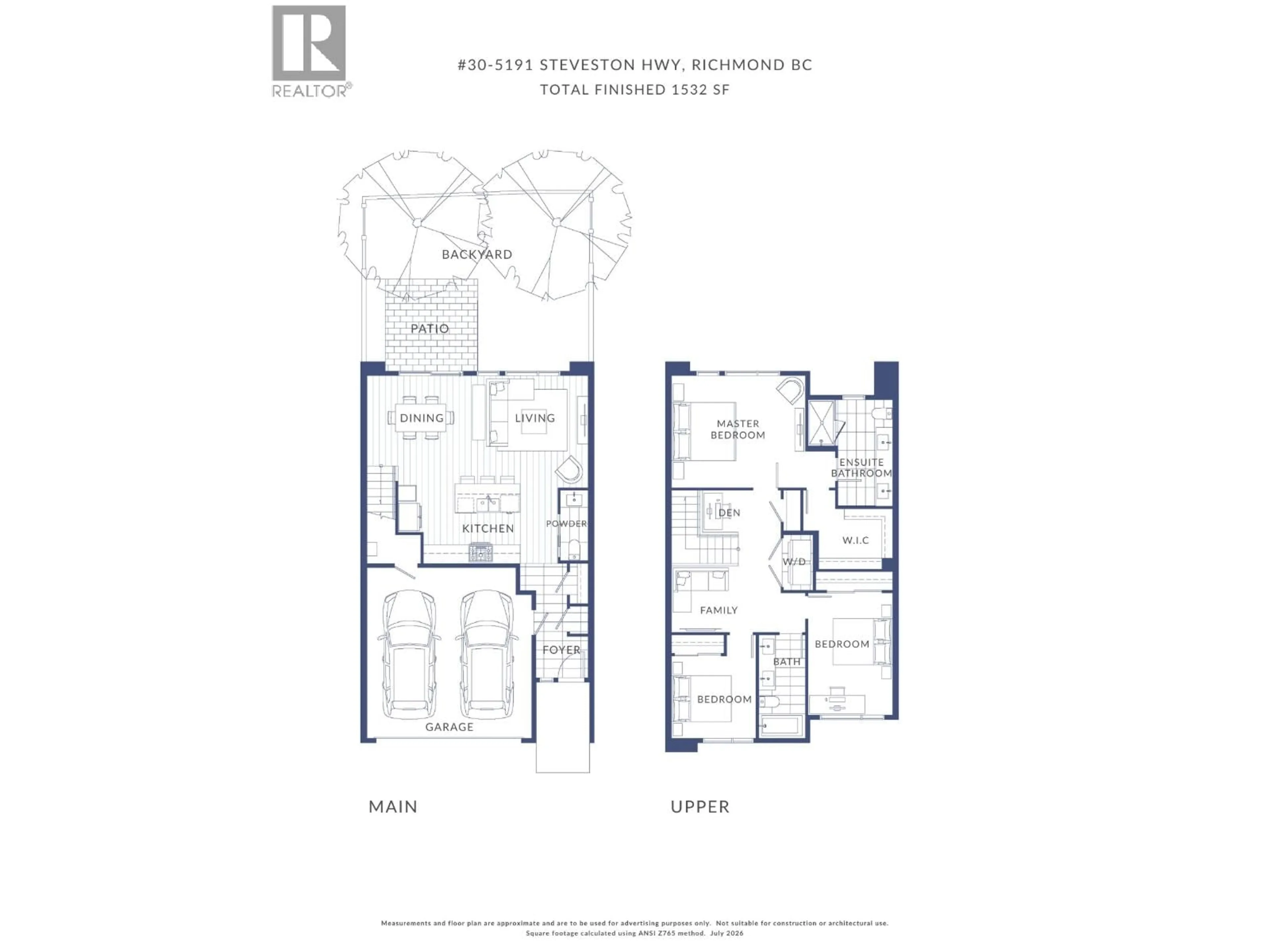 Floor plan for 30 - 5191 STEVESTON HIGHWAY, Richmond British Columbia V7E2K5