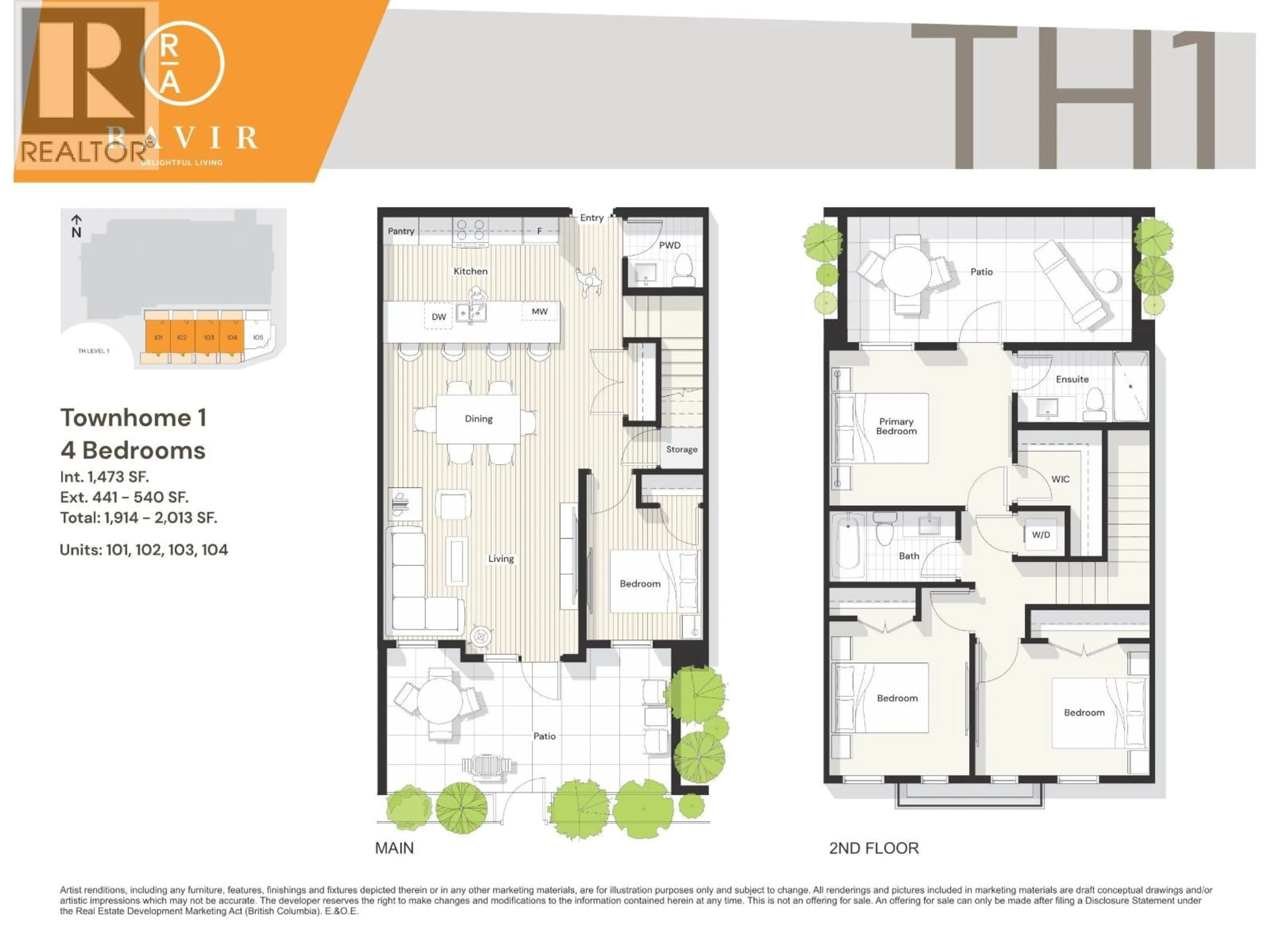 Floor plan for 103 - 1051 JAMES AVENUE, Coquitlam British Columbia V0V0V0